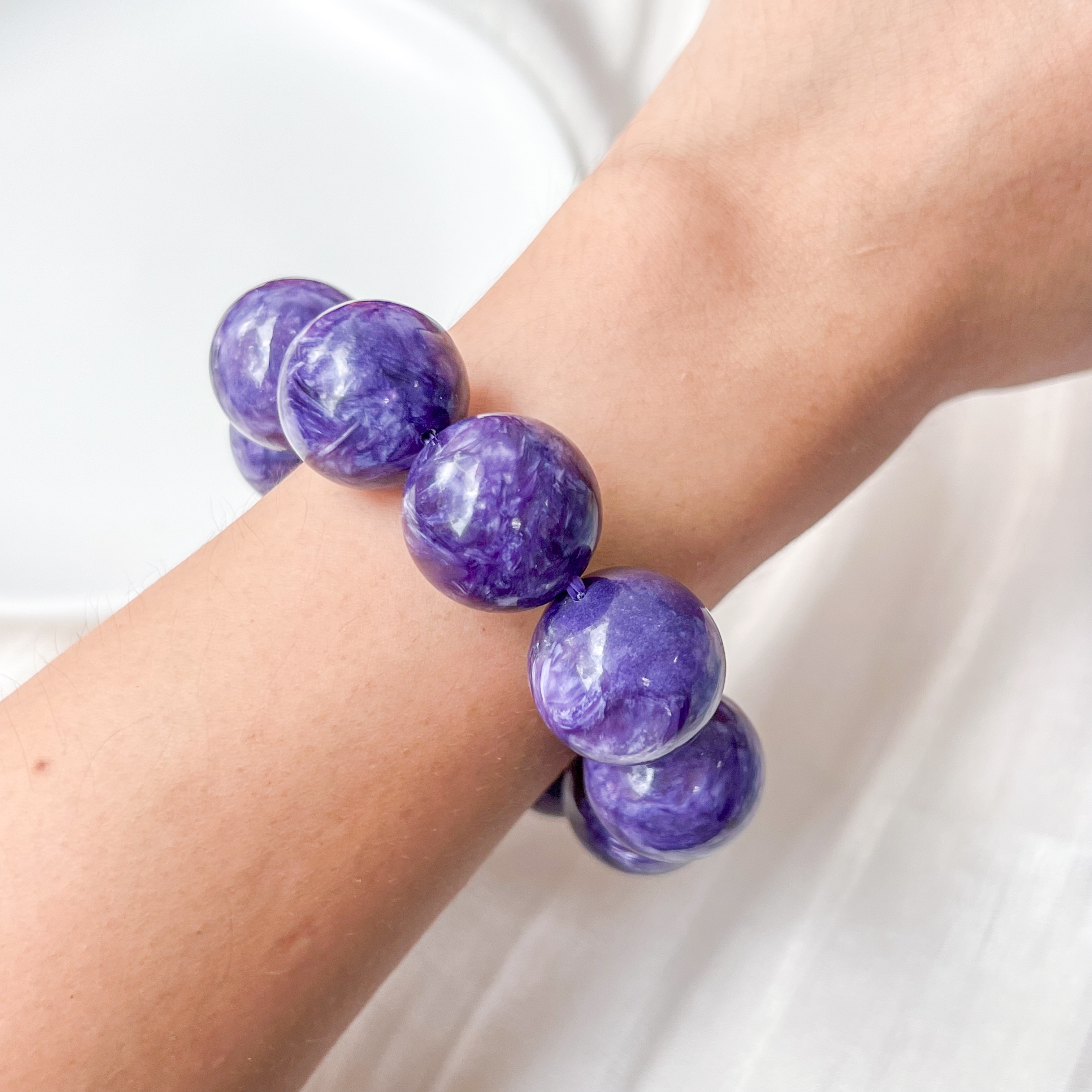 Charoite 18+mm AAAA Bracelet