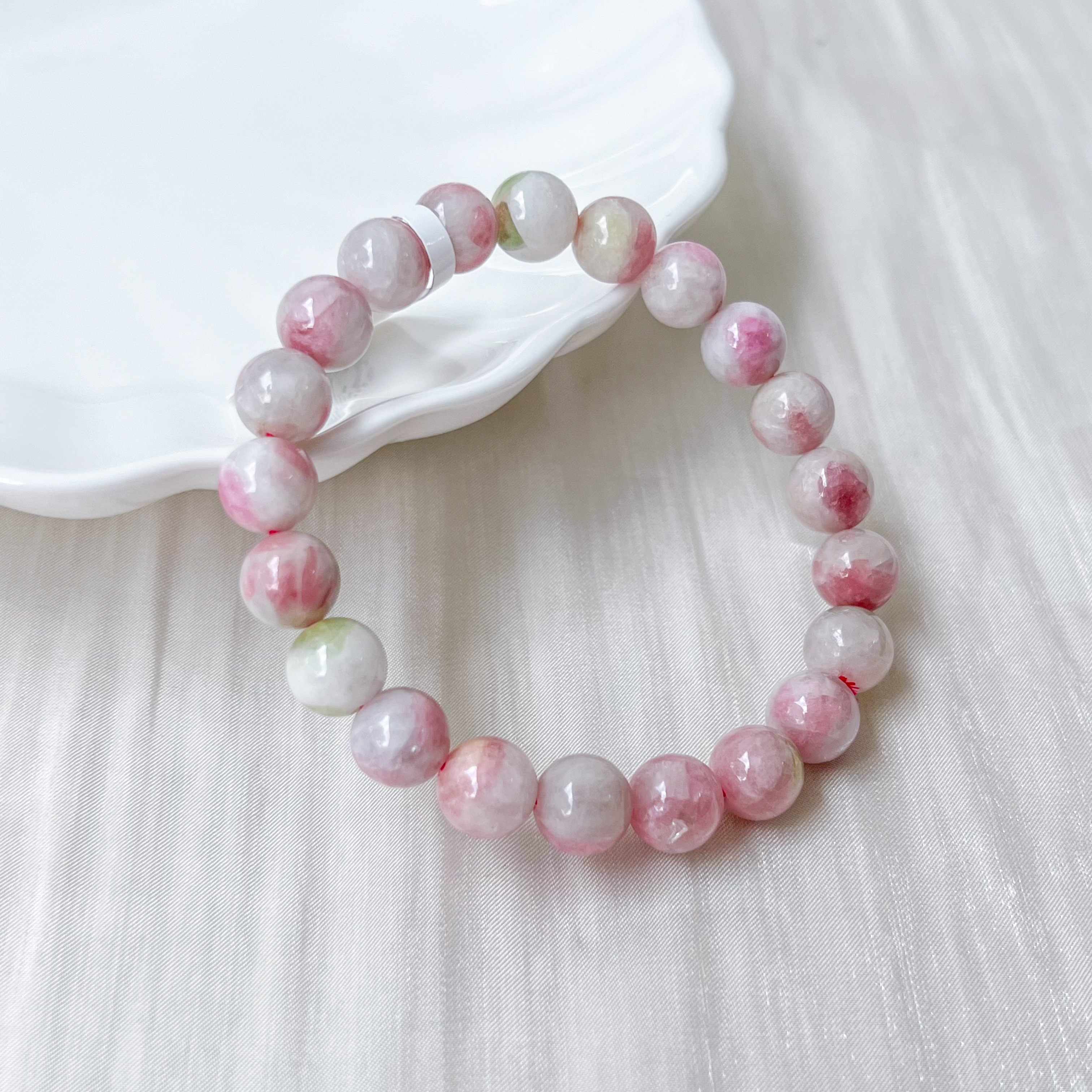 Cherry Blossom Tourmaline 8mm Bracelet