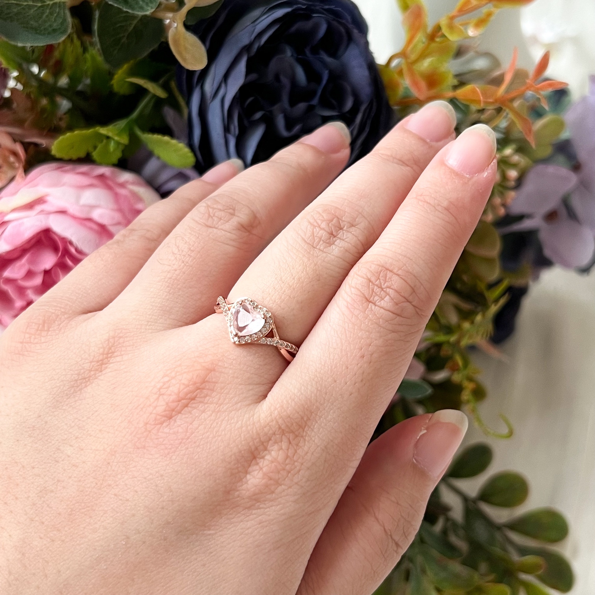 Rose Quartz Ring - S925