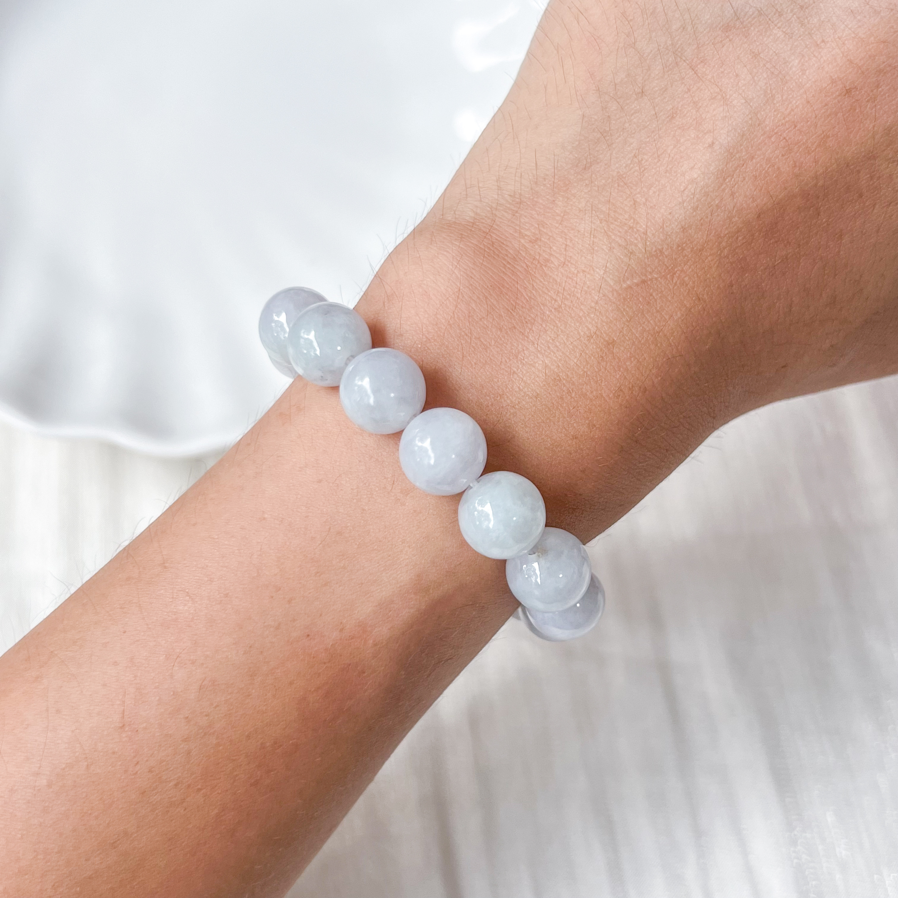 Grade A Duo Tone Jade 10mm Bracelet