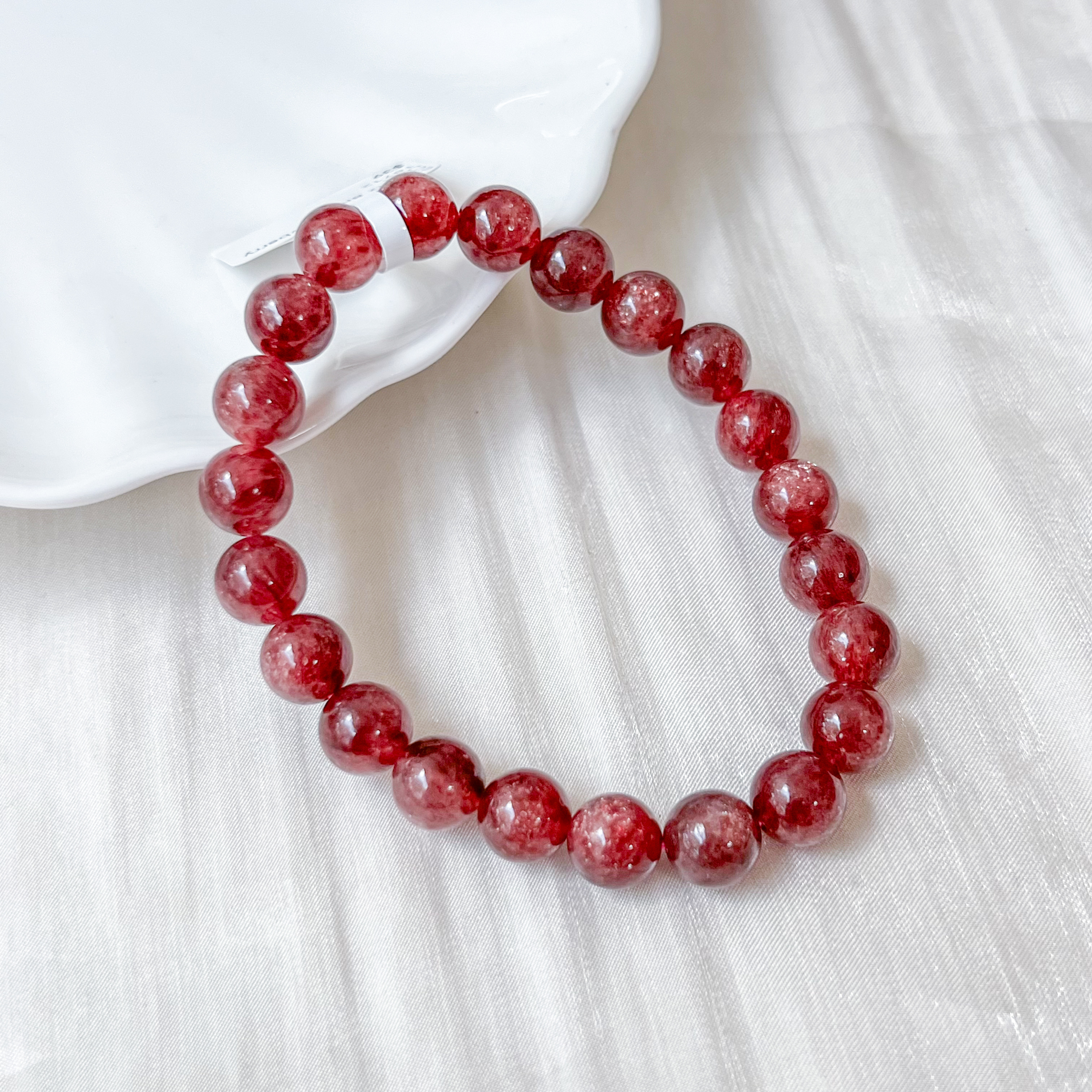 Sunkissed Strawberry Quartz 8mm Bracelet