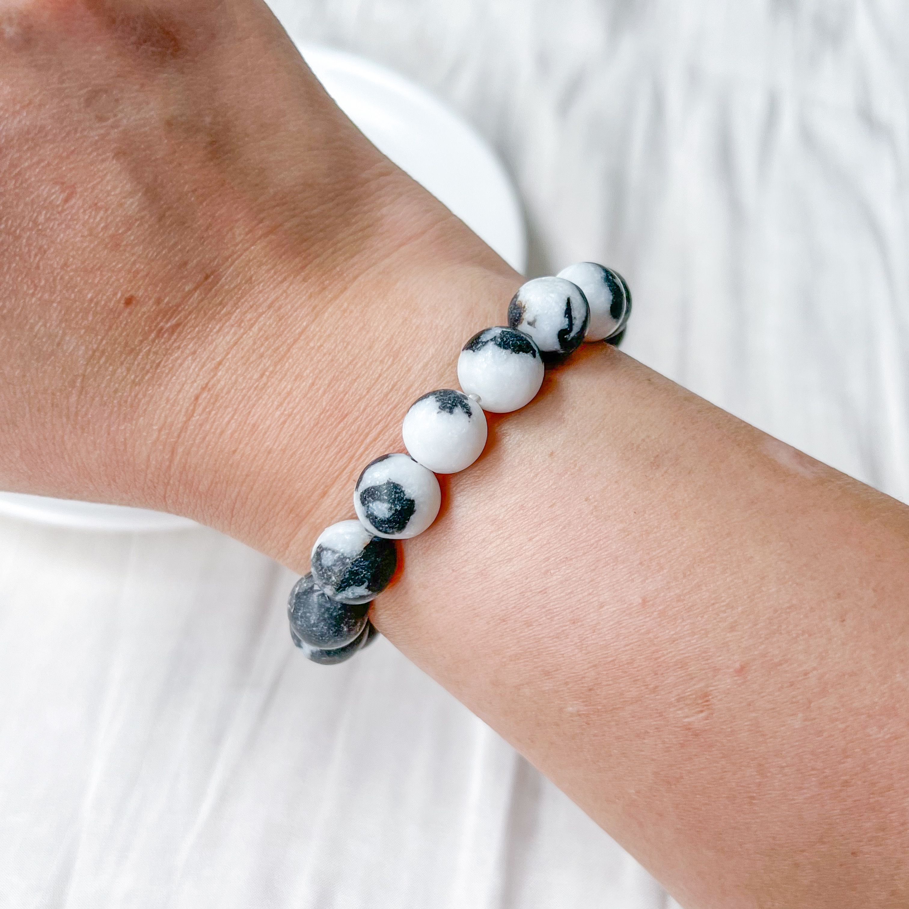 Zebra Jasper 10mm Bracelet