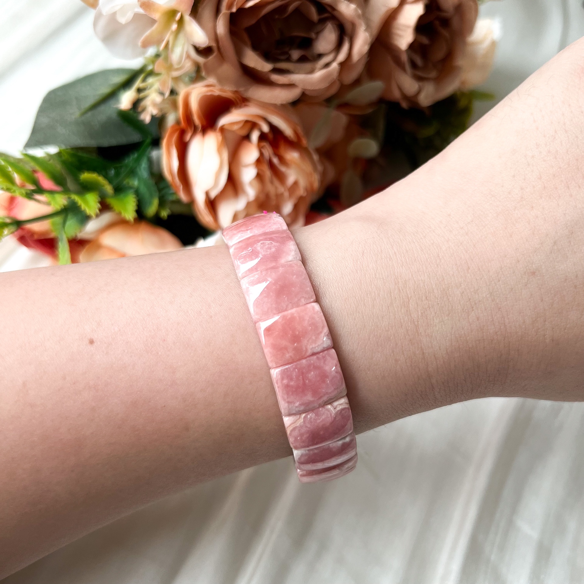 Rhodochrosite Rect Bracelet