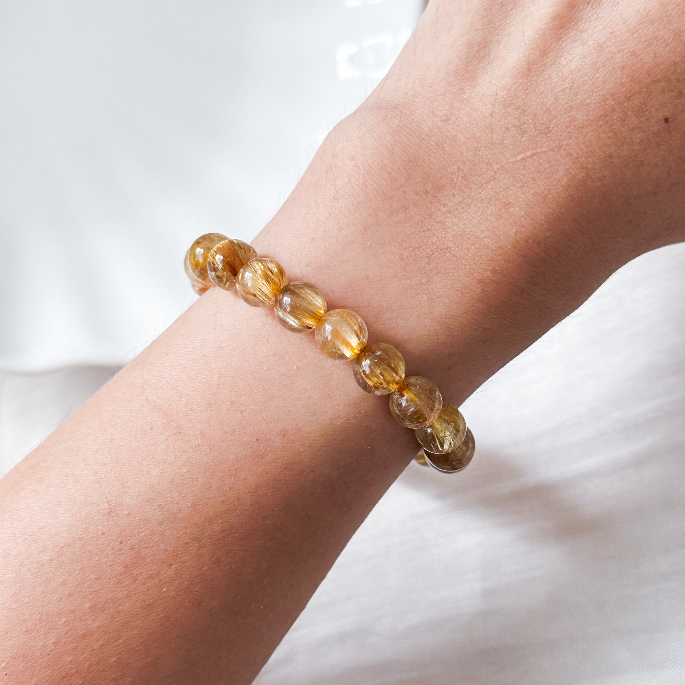 Gold Rutilated Quartz 8mm AAA Bracelet