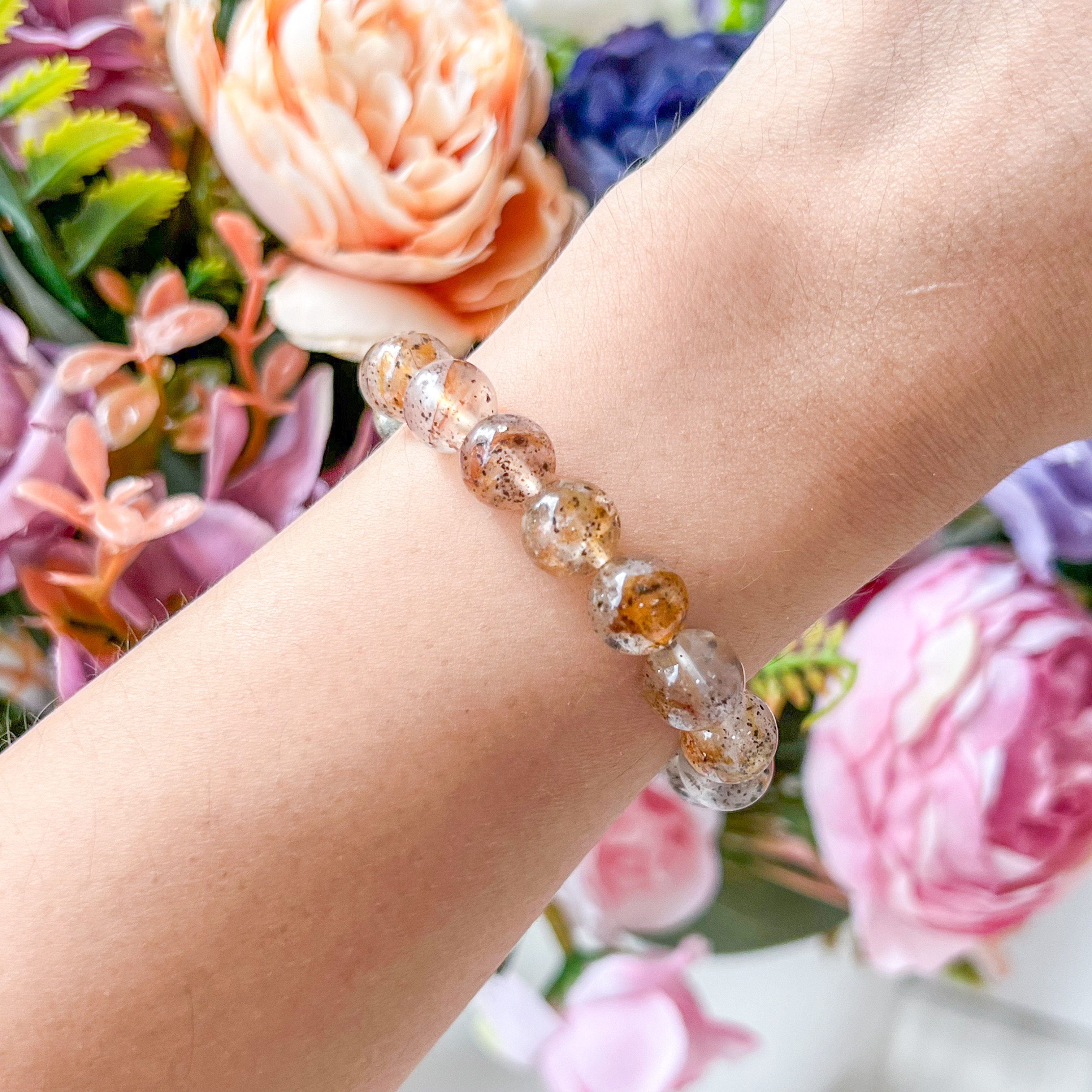 Hematoid with Mica 8mm Bracelet