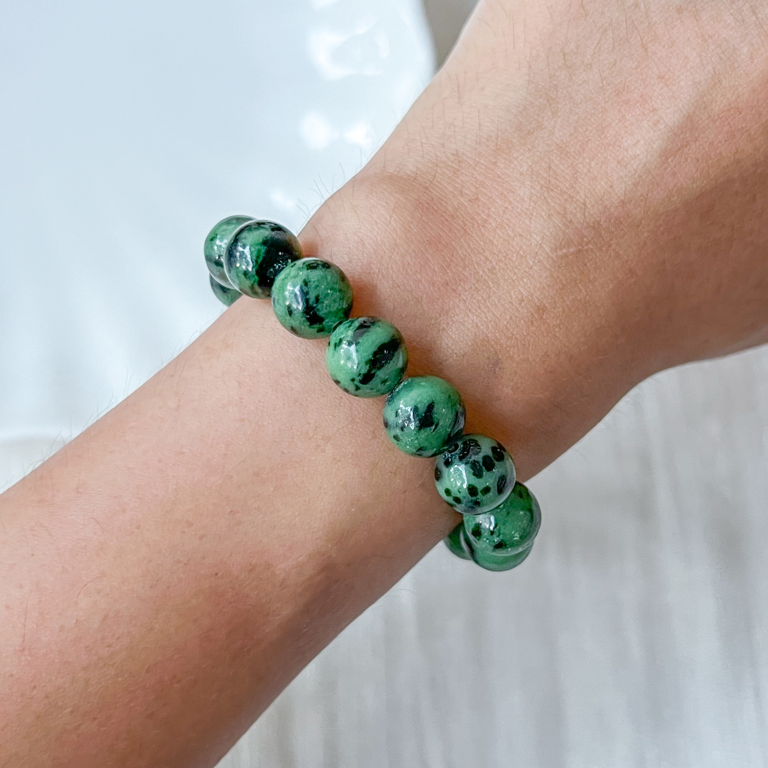 Ruby Zoisite 9-10mm AA Bracelet
