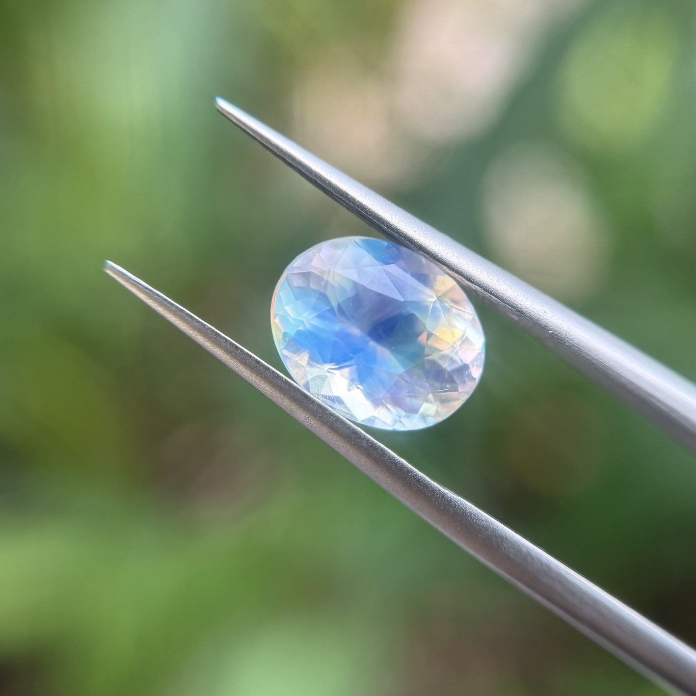 Rainbow Moonstone Radiant Cut Loose Gem - x3759