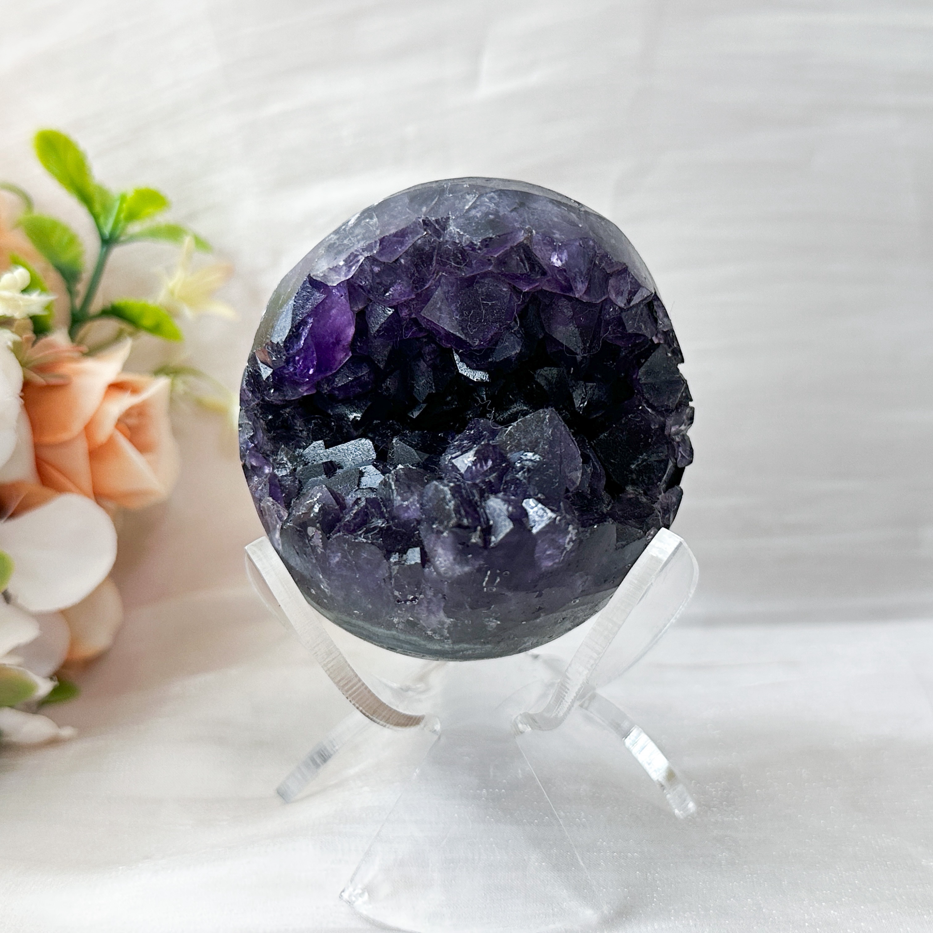 Amethyst Raw Sphere w Sphere Stand