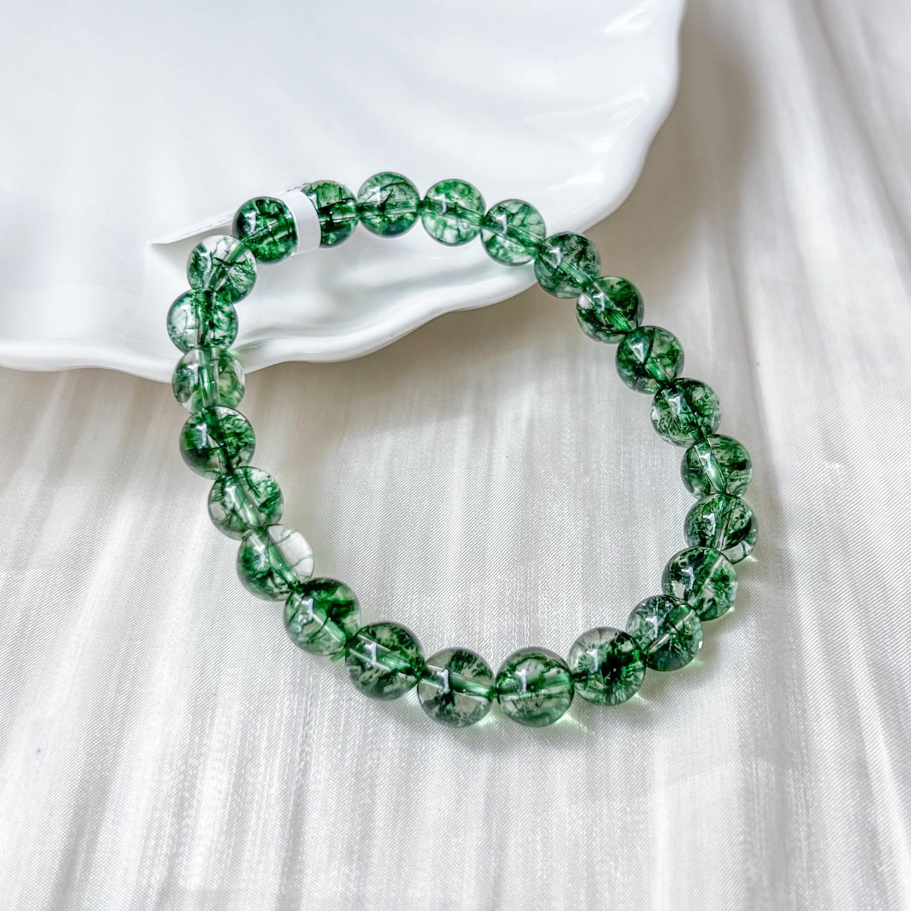 Green Hematoid 7-8mm AAA+ Bracelet