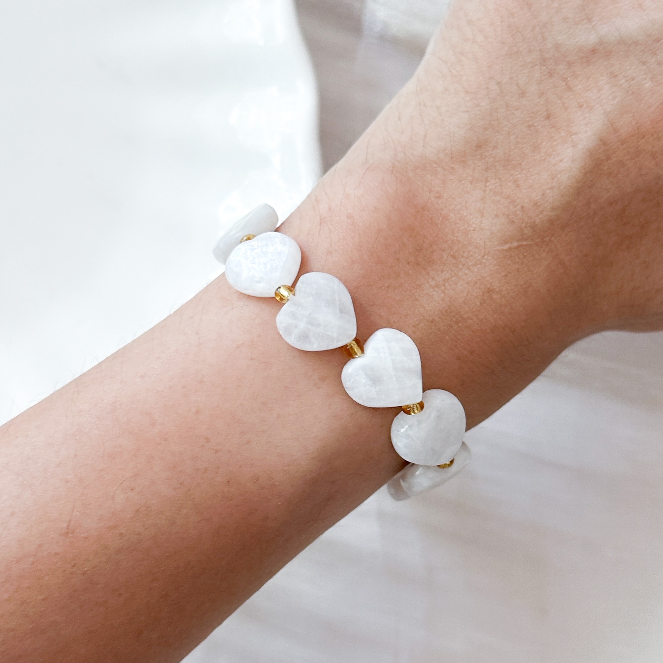 Moonstone Heart Bracelet