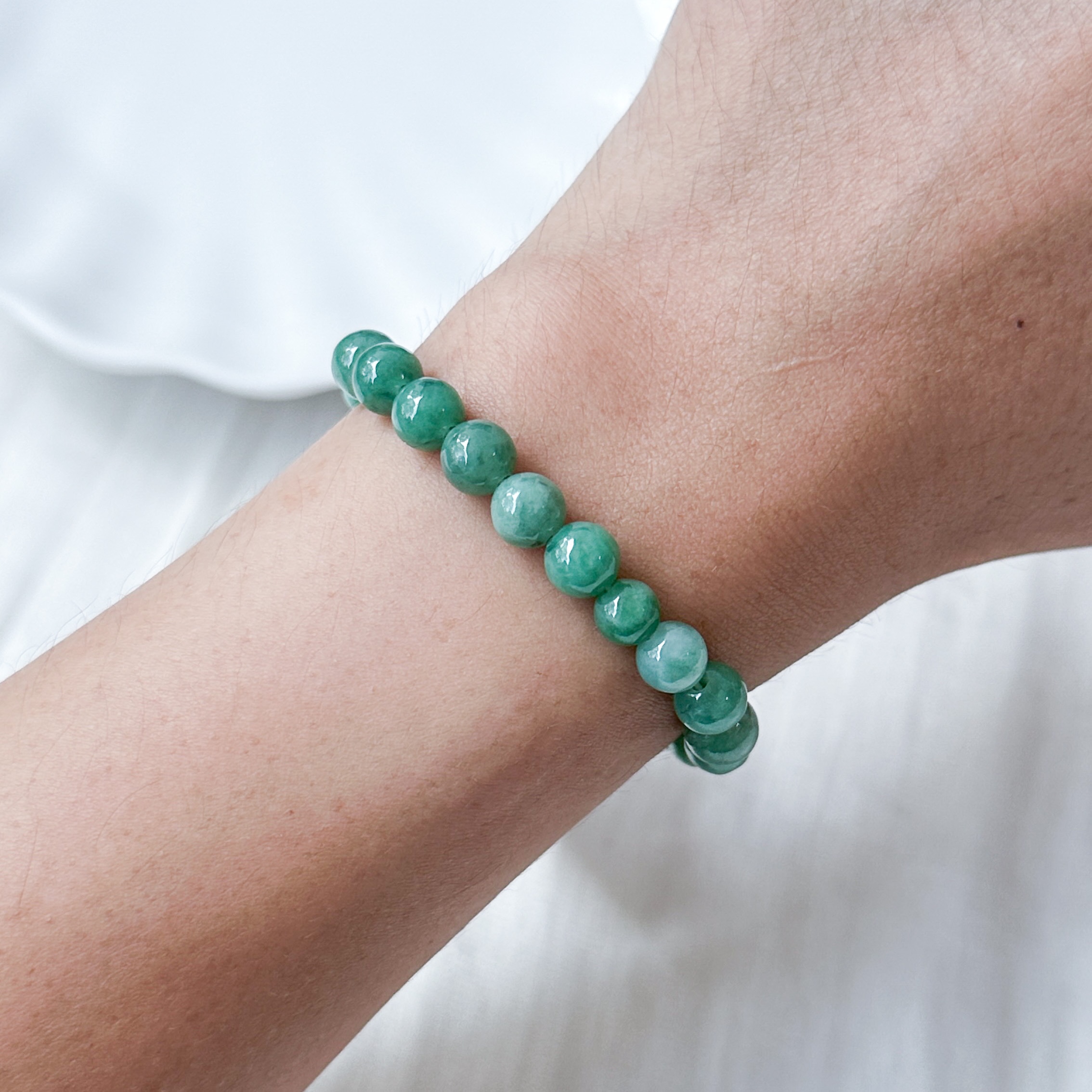 Grade A Pea Green Jade Bracelet