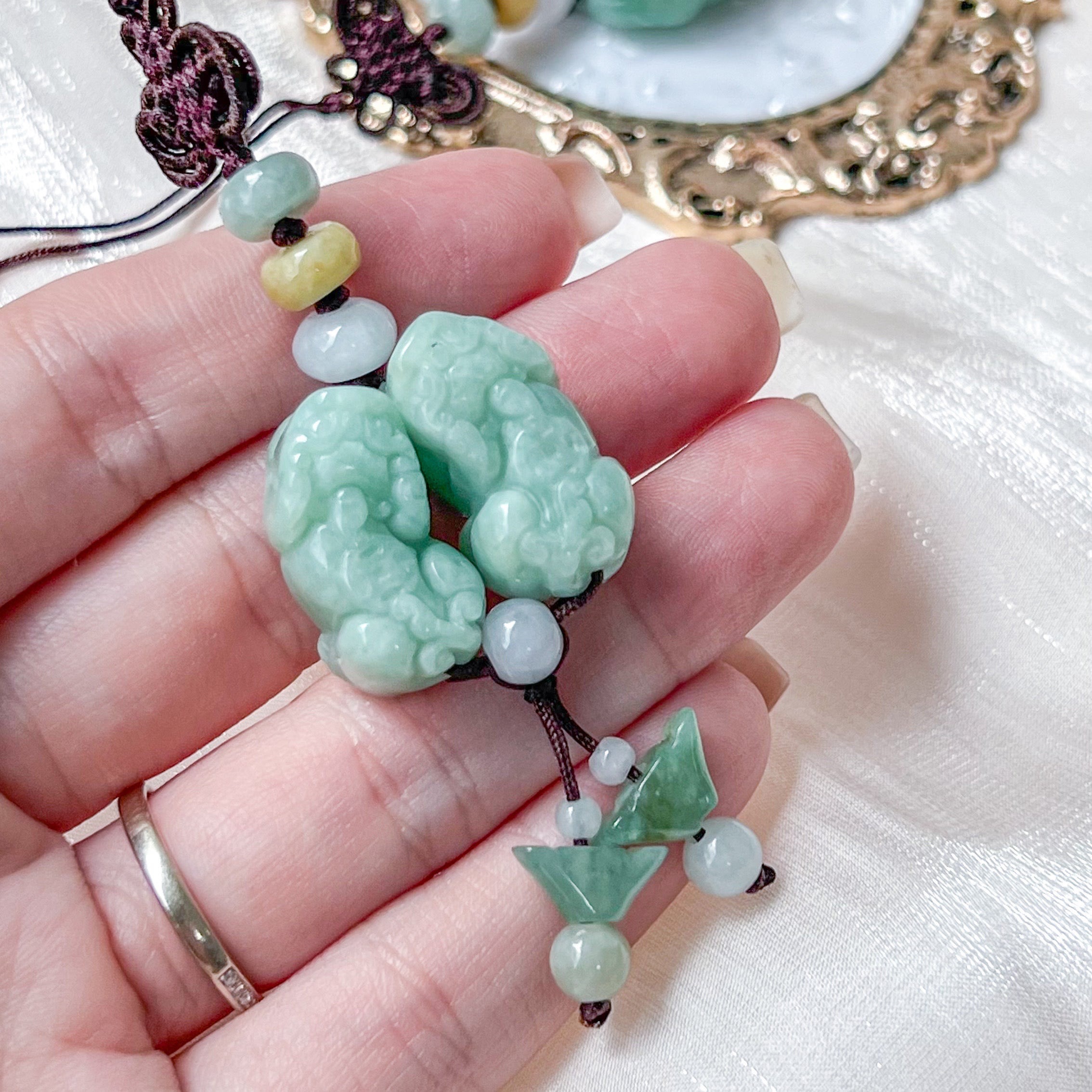 Premium Grade A Jade Pixiu Trinket