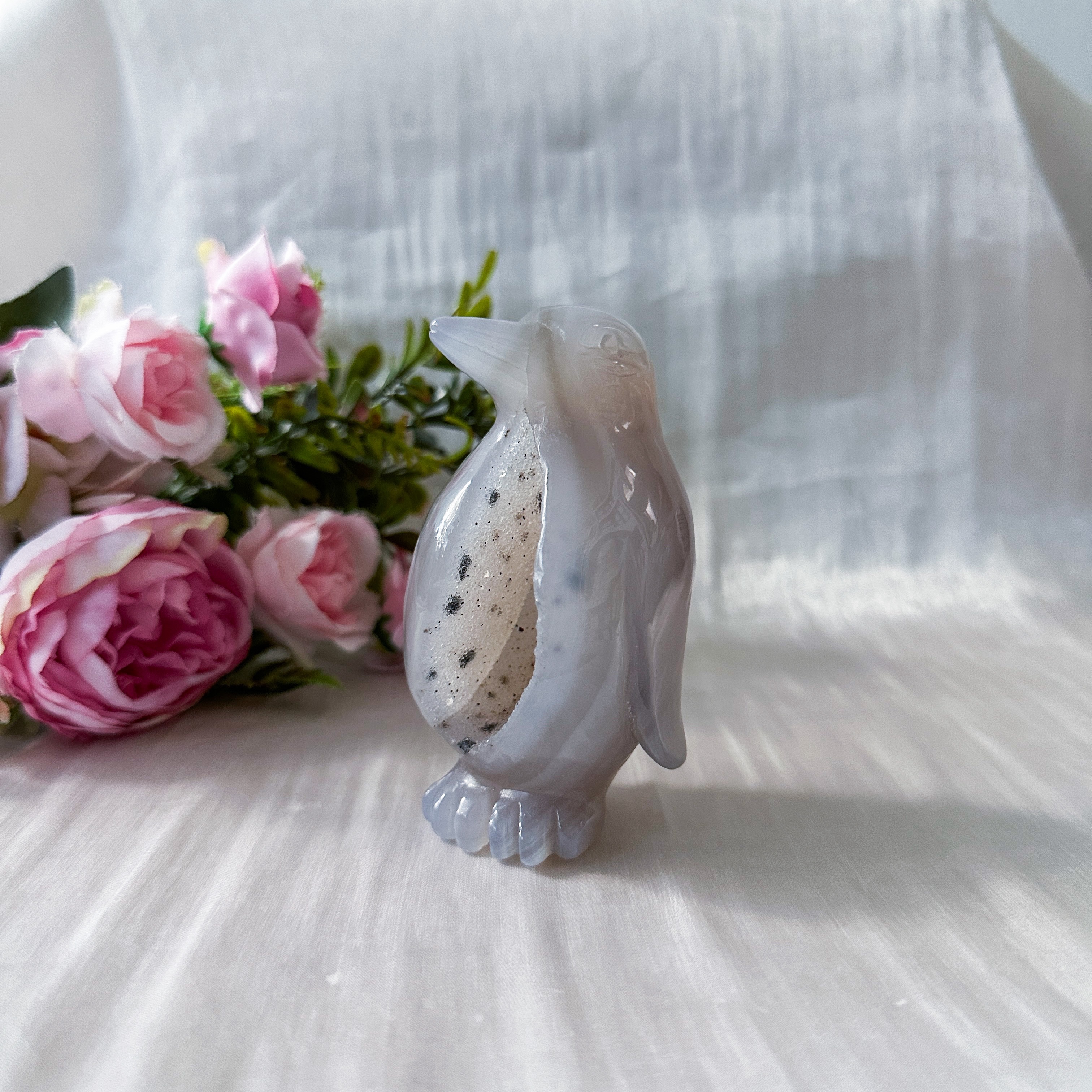 Druzy Agate Penguin (55.2mm)