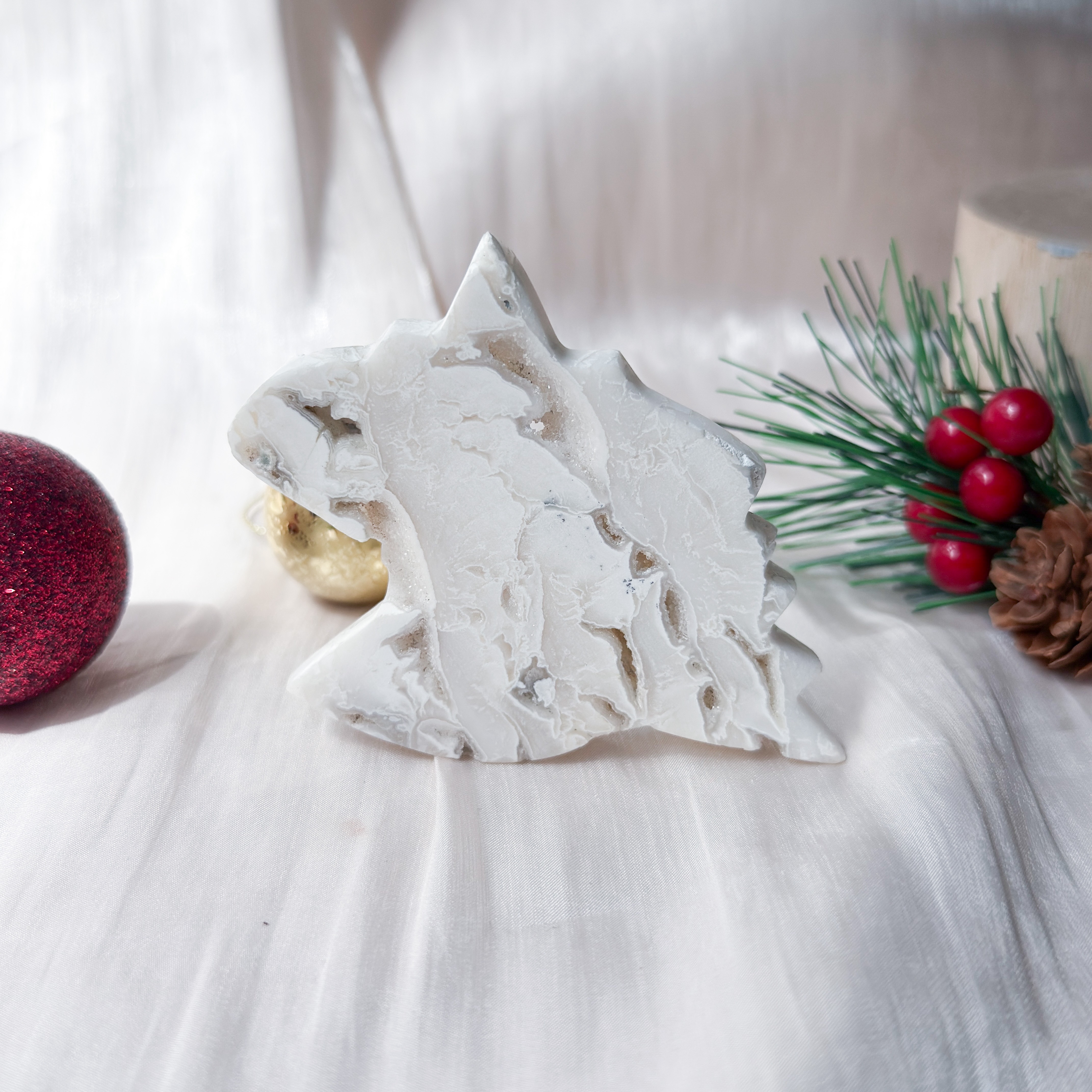 White Plume Druzy Agate Unicorn [Black Friday]