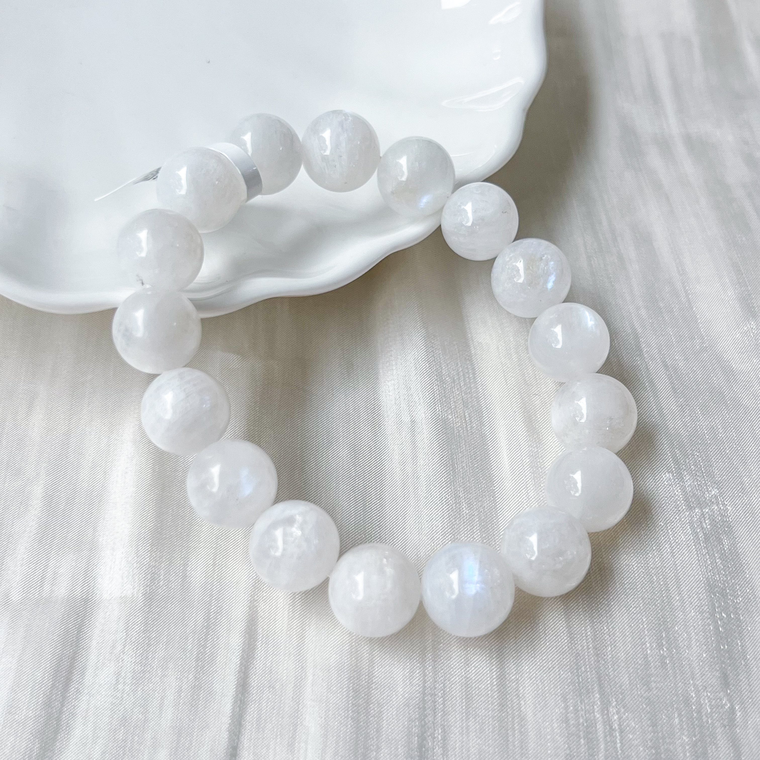 Blue Sheen Moonstone AA 13mm Bracelet