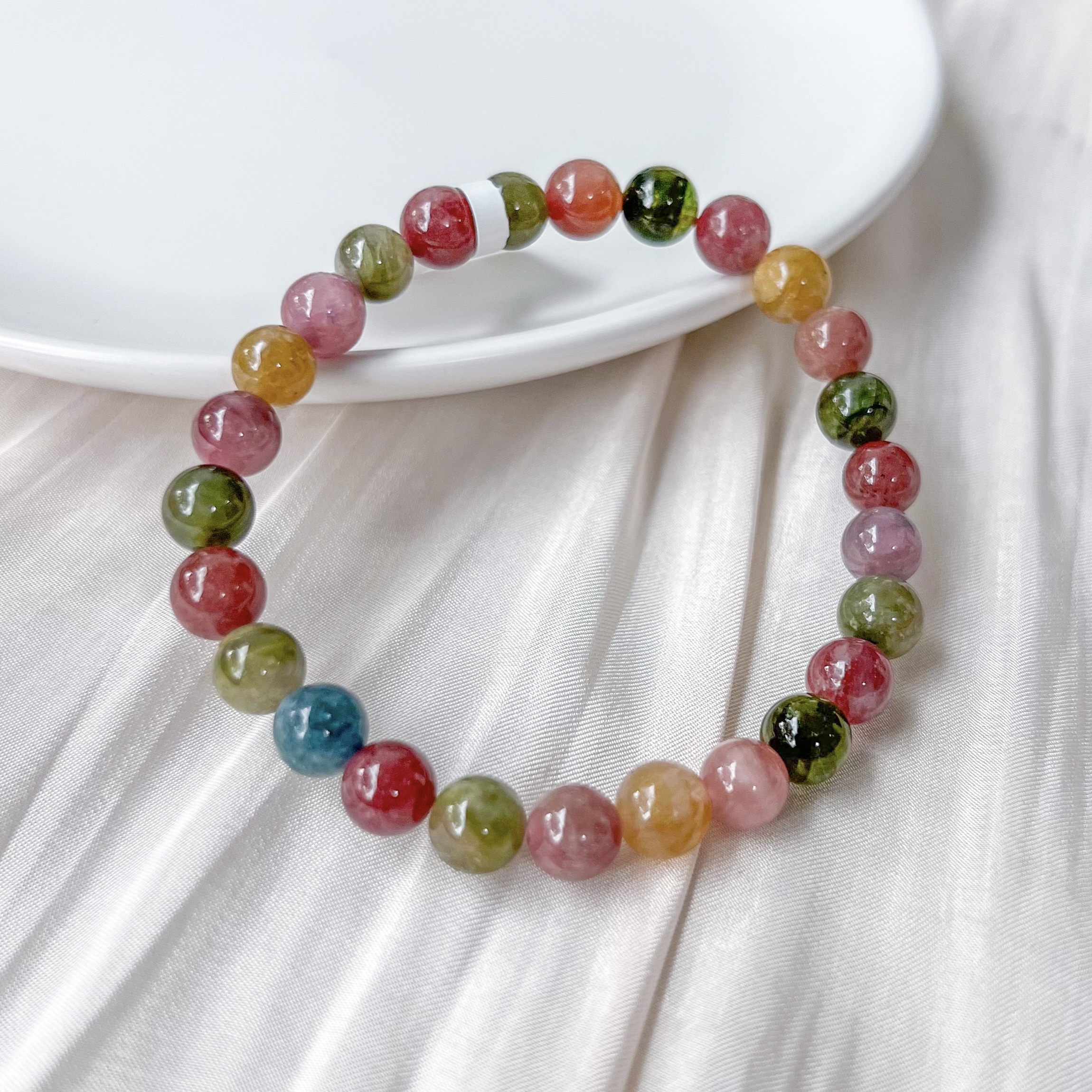 Multi-Colour Tourmaline 7-8mm AAA Bracelet