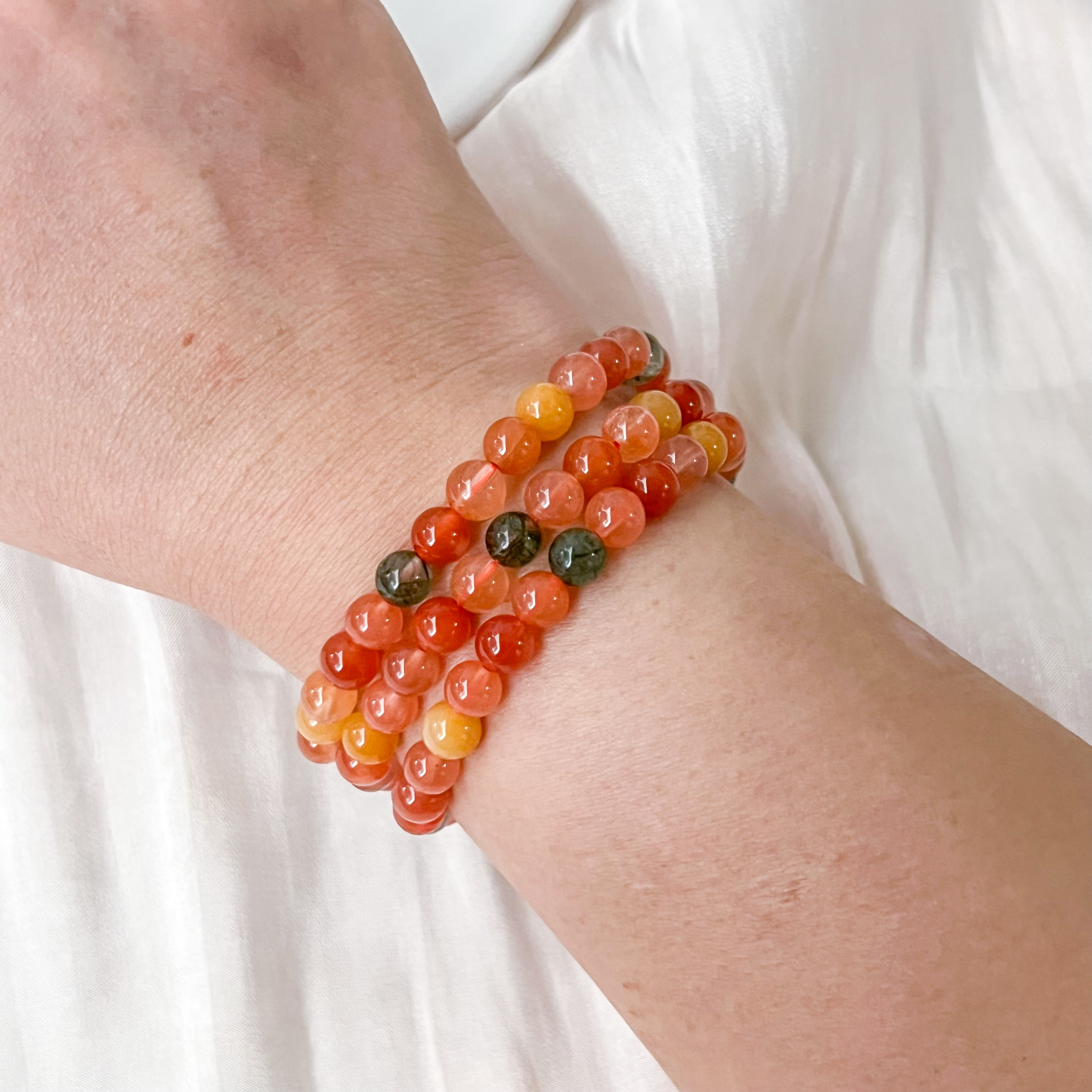 Rabbit Hair Rutilated Quartz Wrap Bracelet