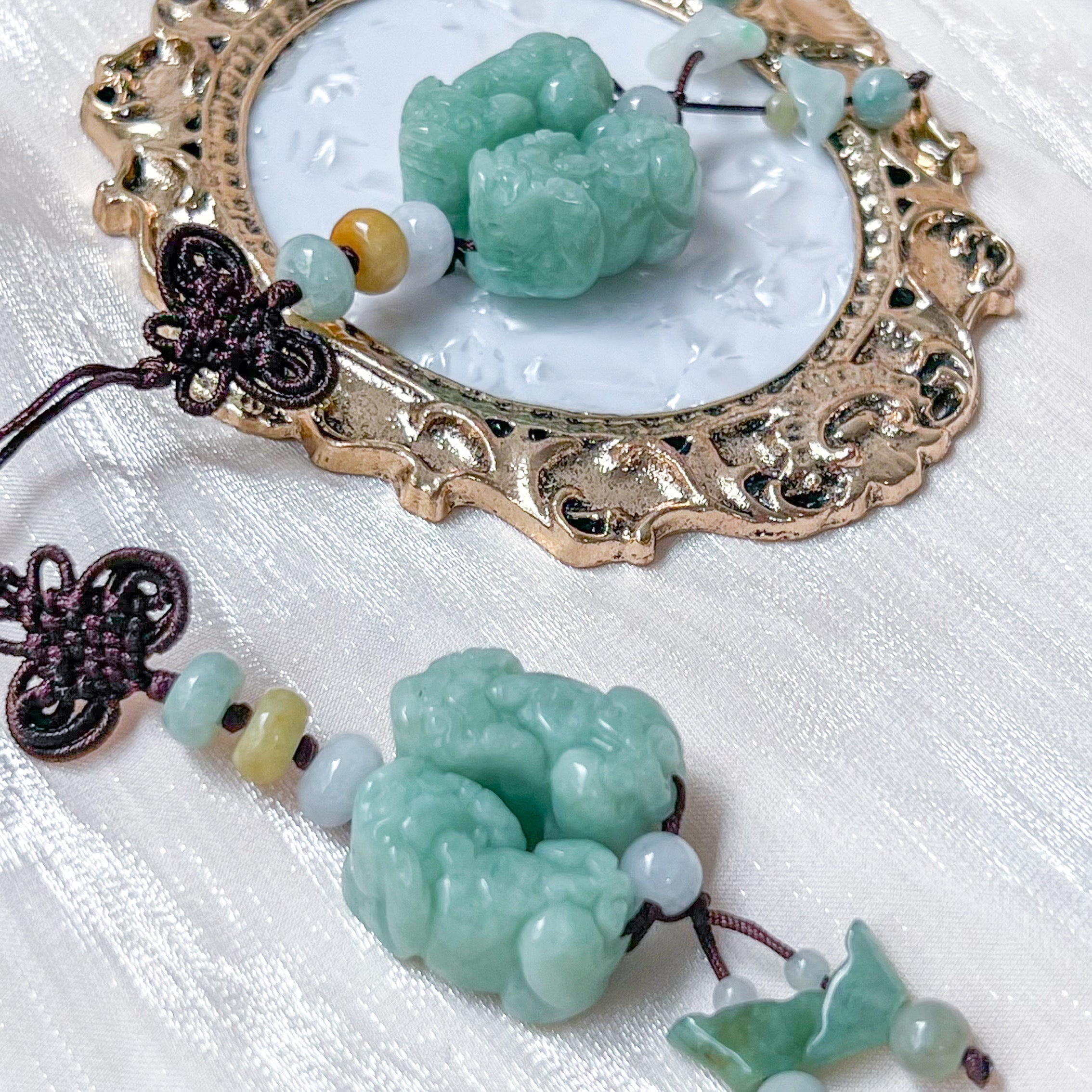 Premium Grade A Jade Pixiu Trinket