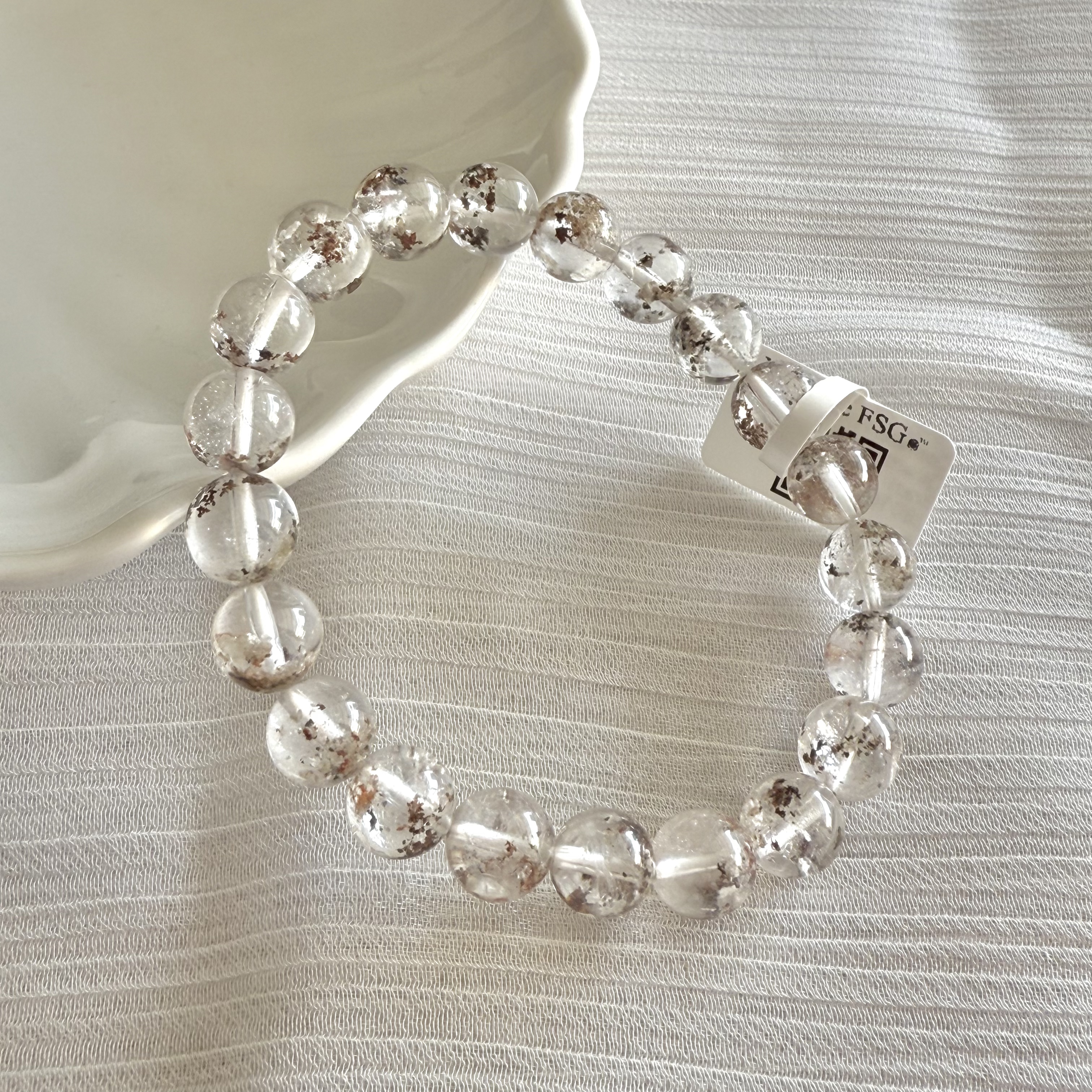 Confetti Phantom Quartz 8mm Bracelet