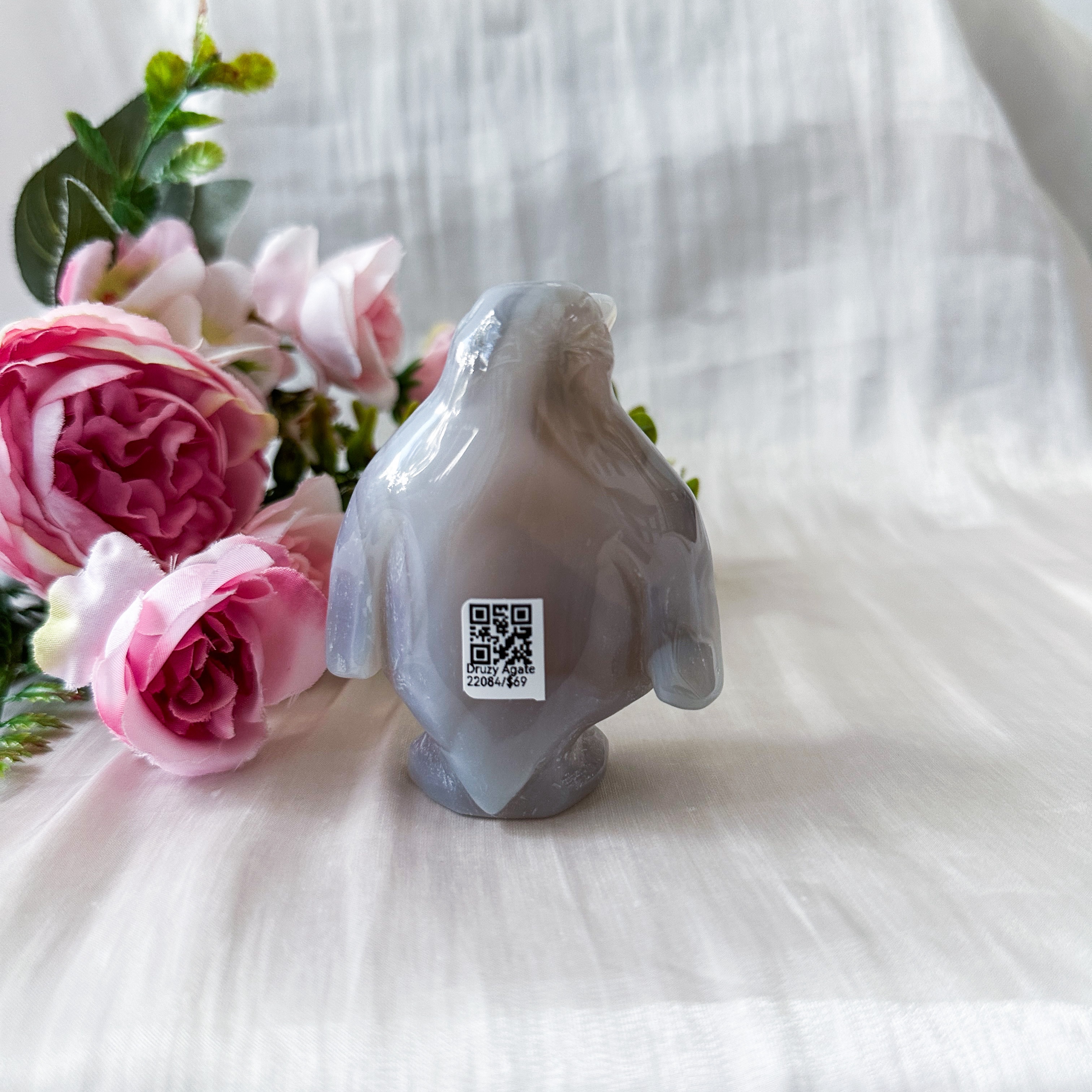 Druzy Agate Penguin (63.5mm)