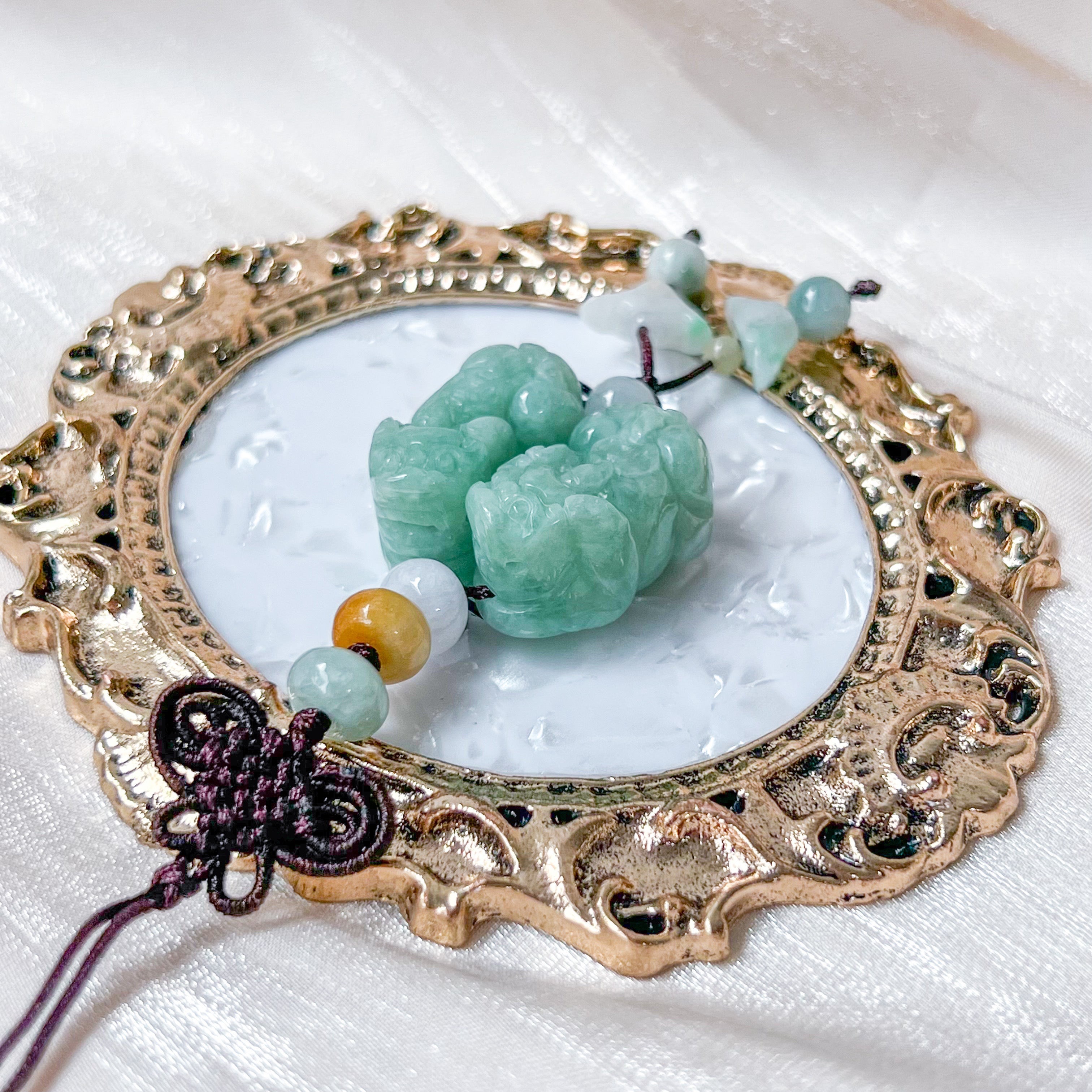 Premium Grade A Jade Pixiu Trinket