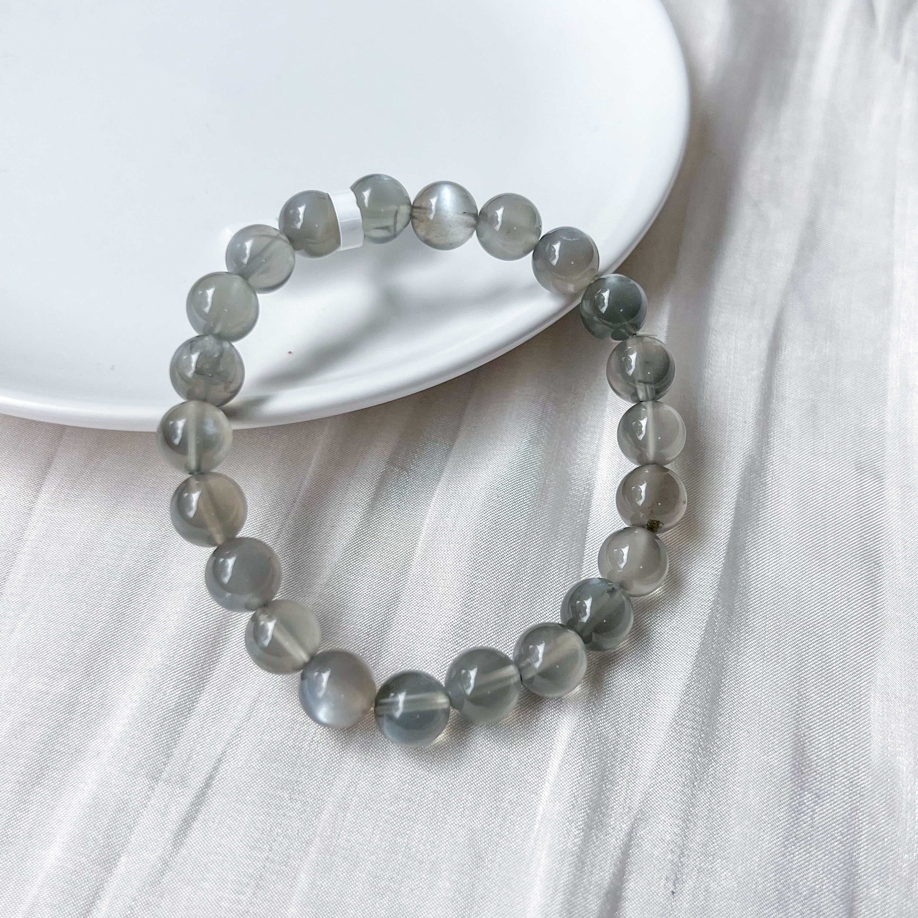 Grey Moonstone 8mm Bracelet