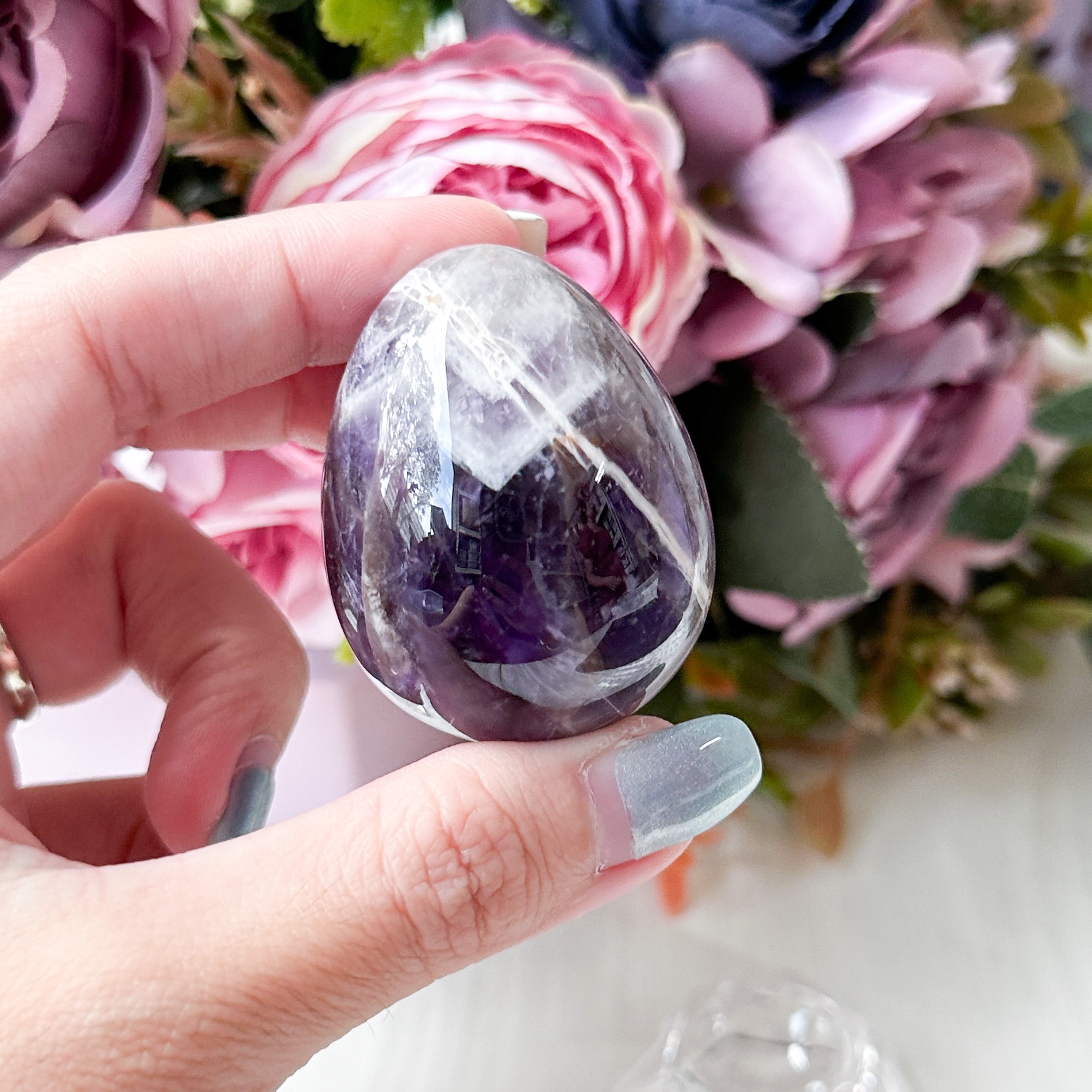 Chevron Amethyst Egg
