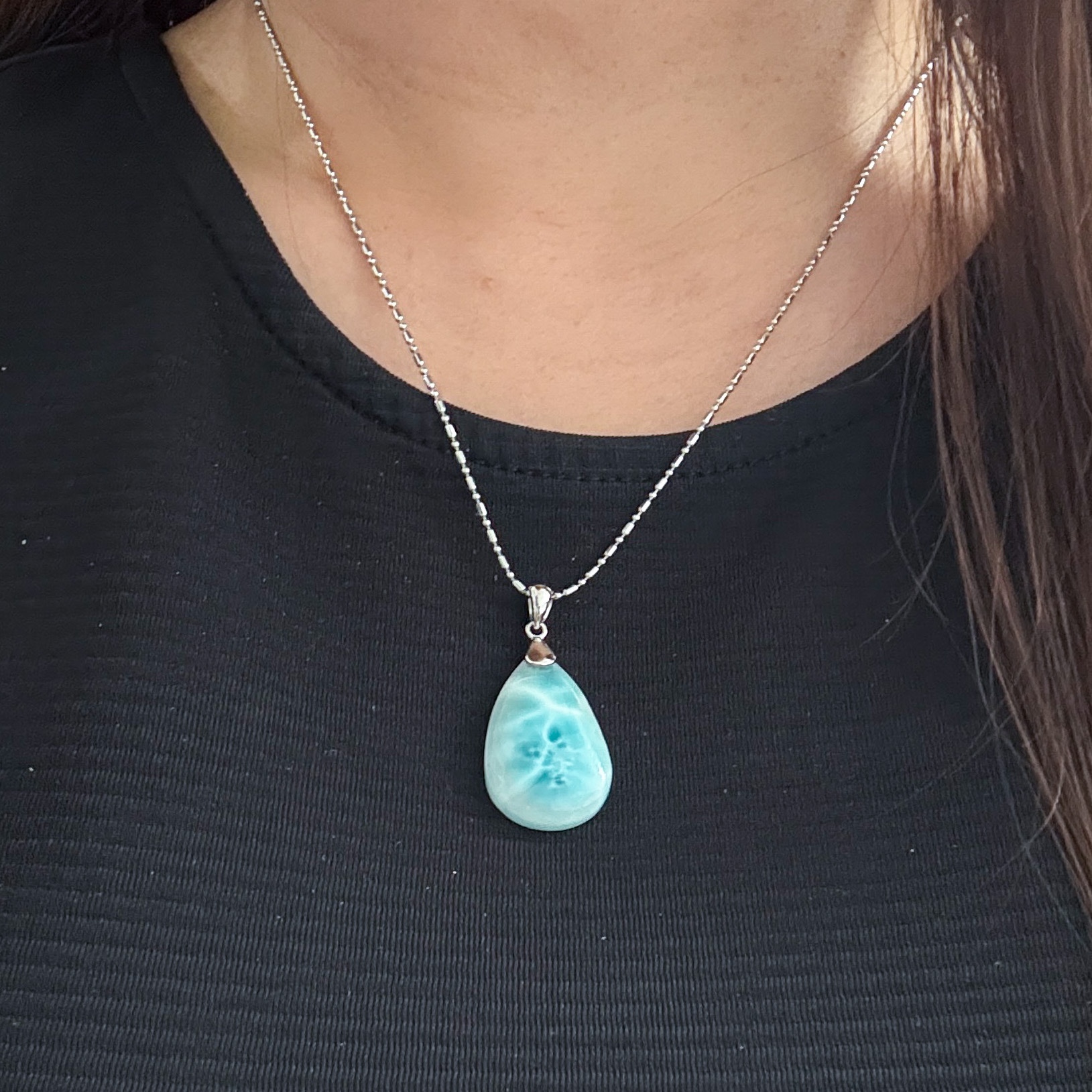 Larimar Pear (M) Pendant