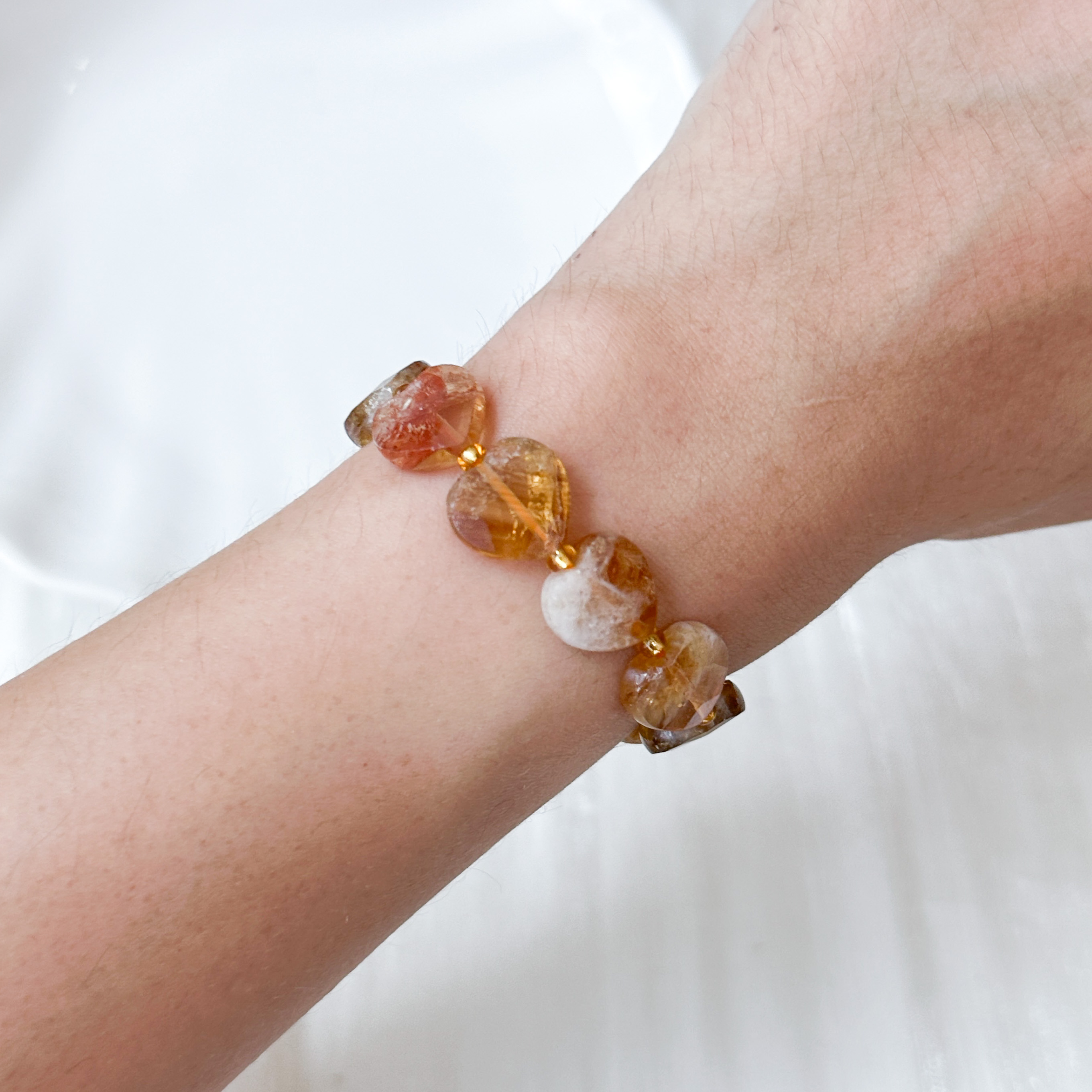 Citrine Heart Bracelet