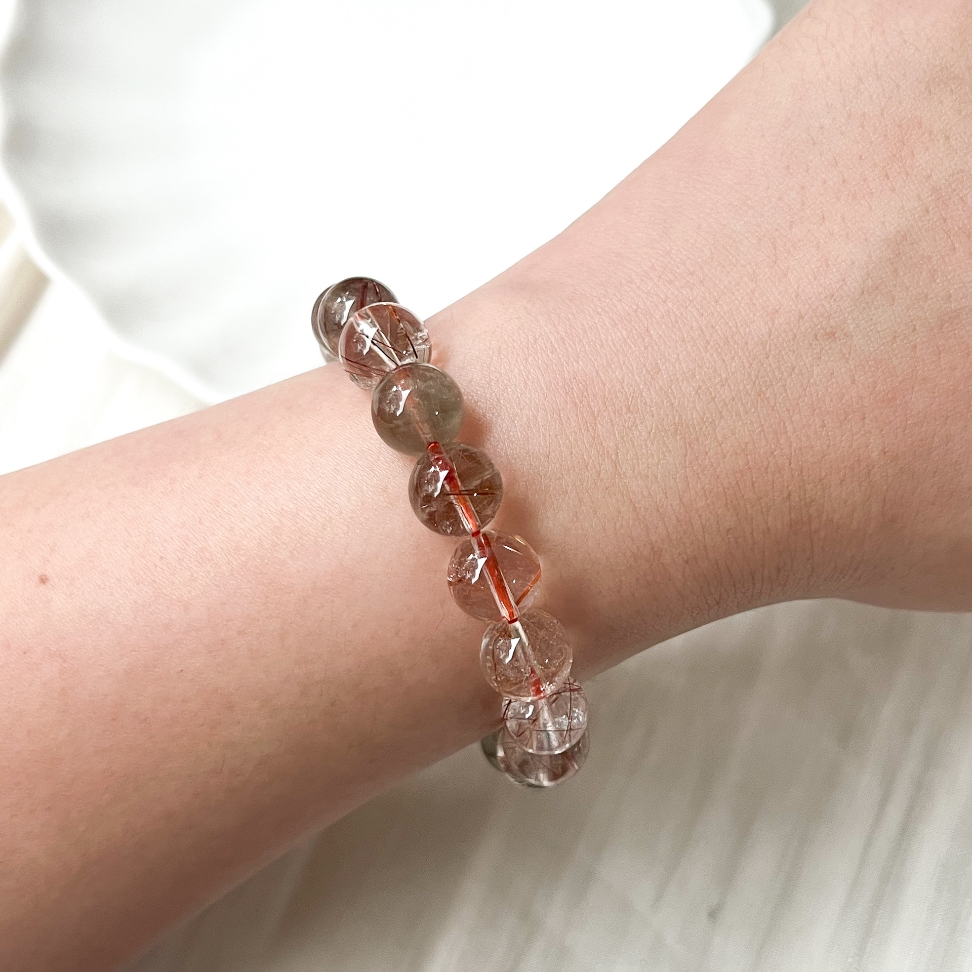 Multi-Colour Rutilated Quartz 10-11mm Bracelet