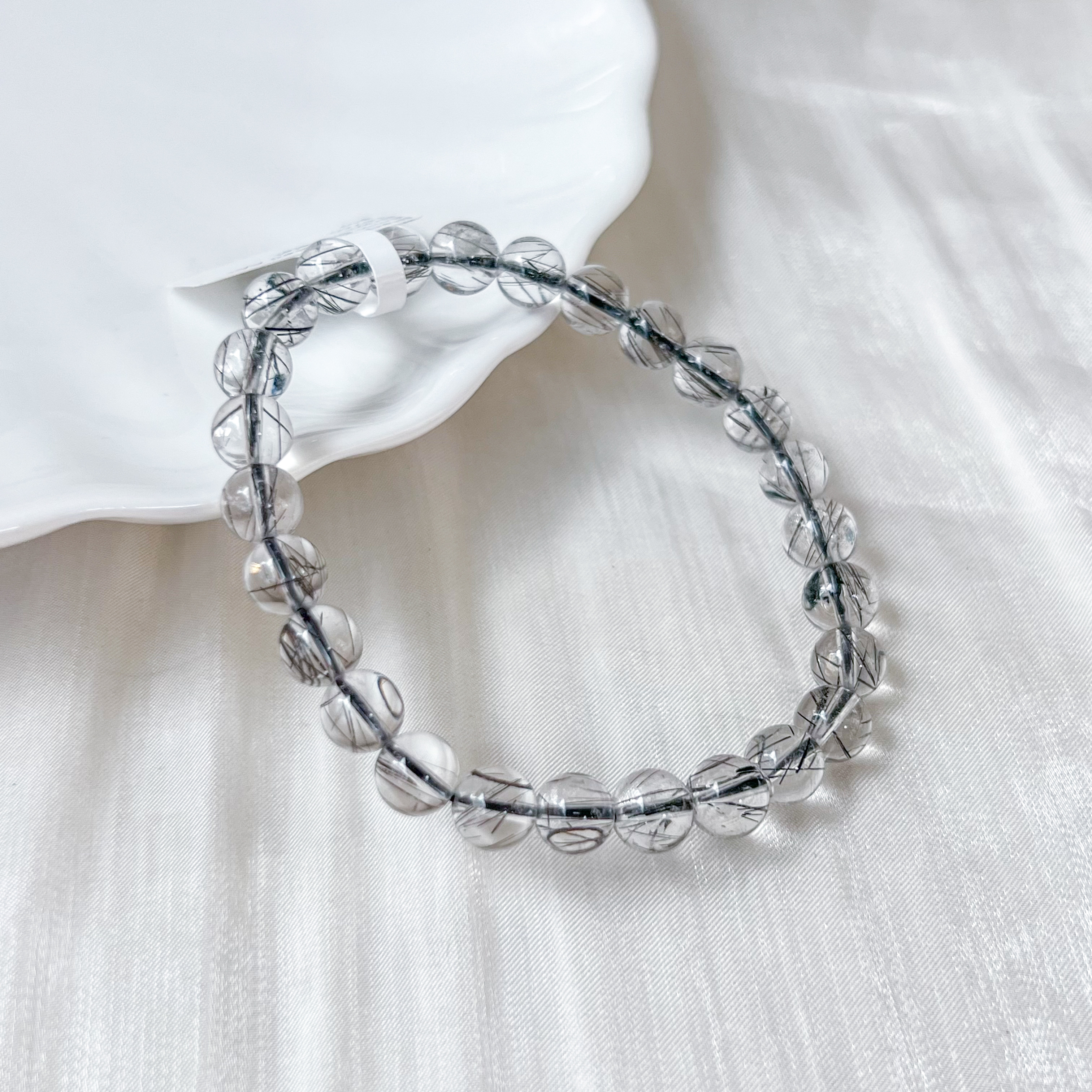 Black Rutilated Quartz 8mm AA+ Bracelet