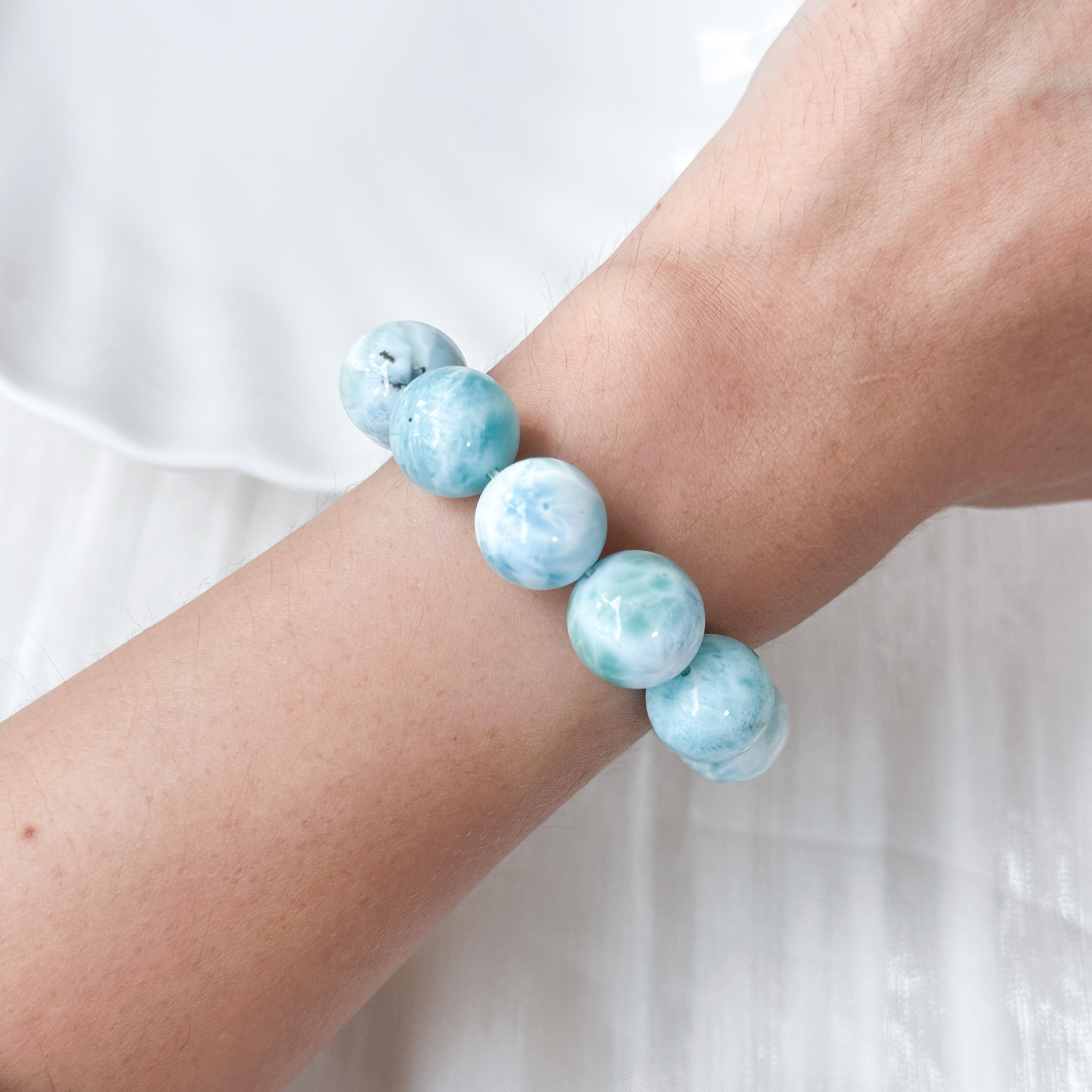 Larimar 12-13mm AAA Bracelet