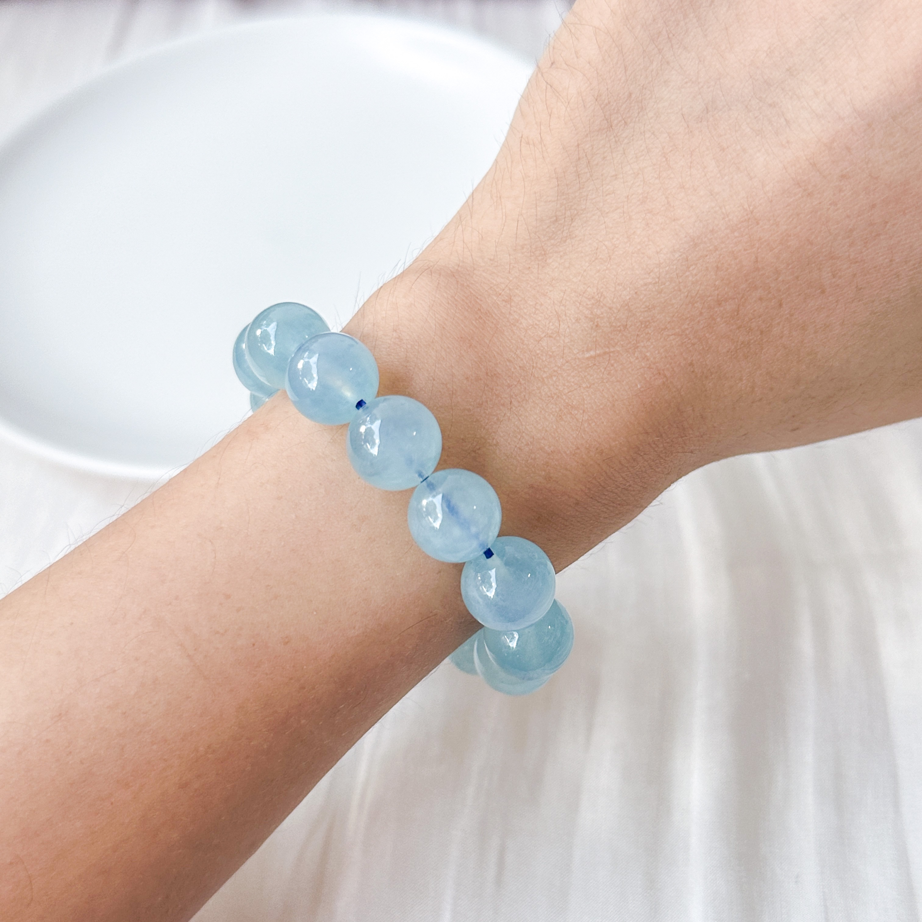 Aquamarine 11mm AAA+ Bracelet