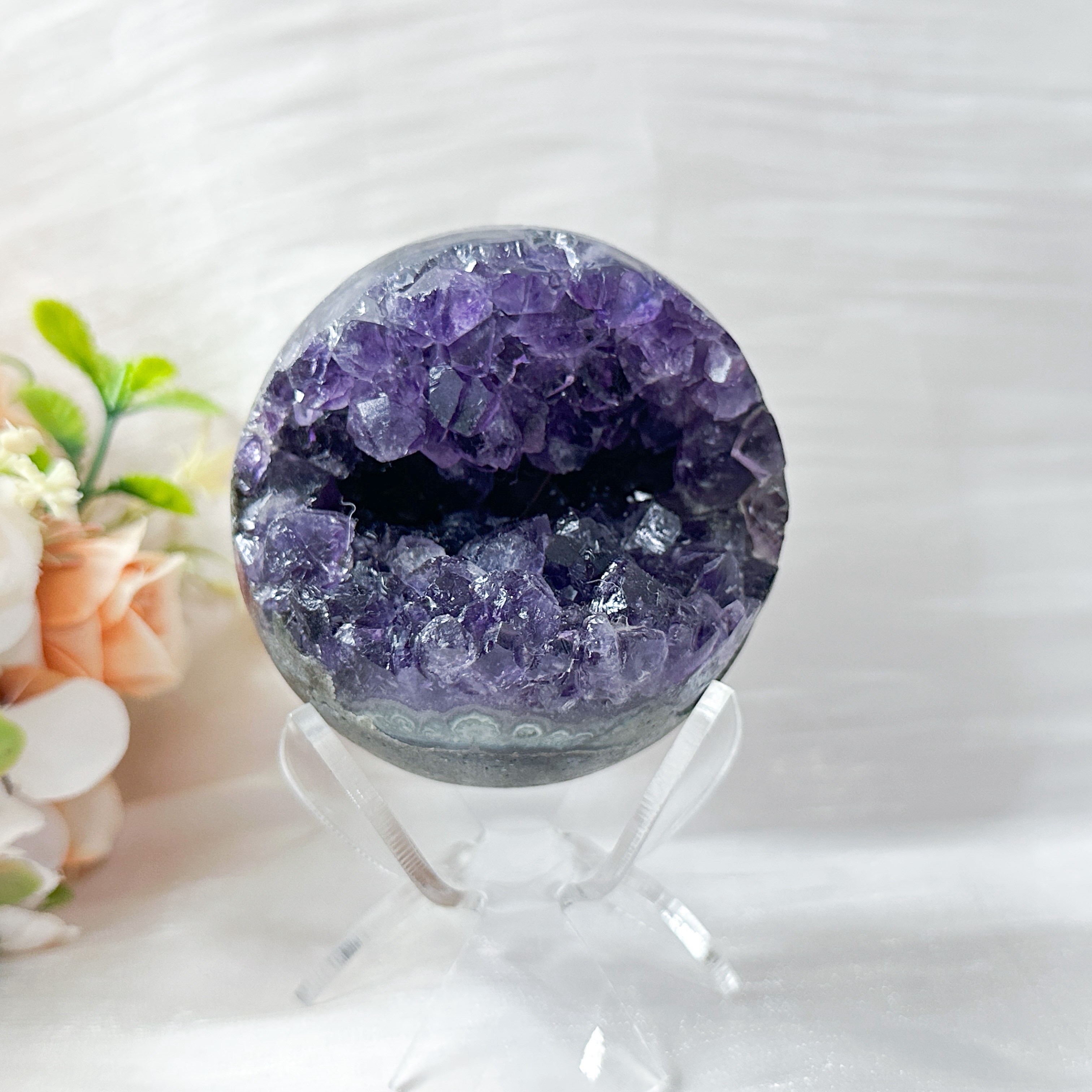 Amethyst Raw Sphere w Sphere Stand