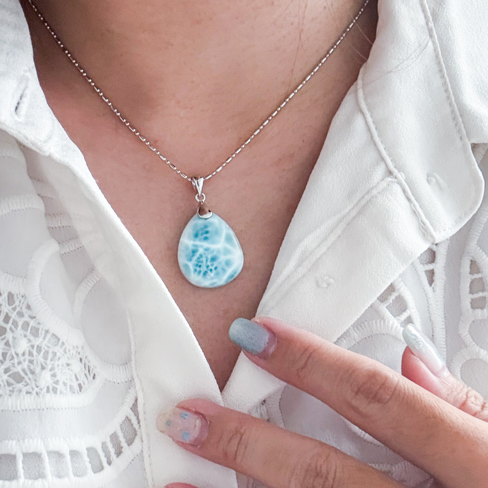 Larimar Pear (L) Pendant