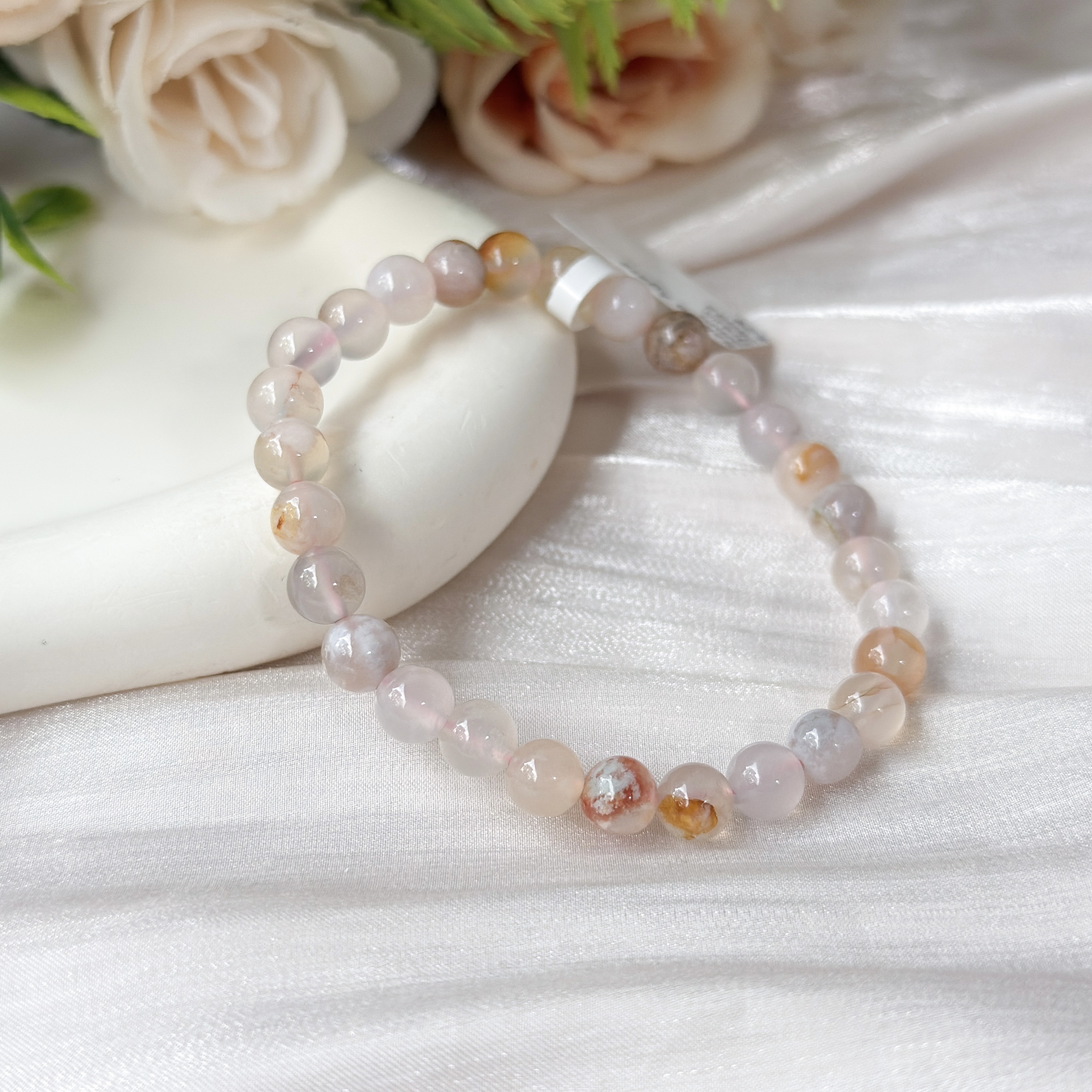 Sakura Agate 6mm Bracelet