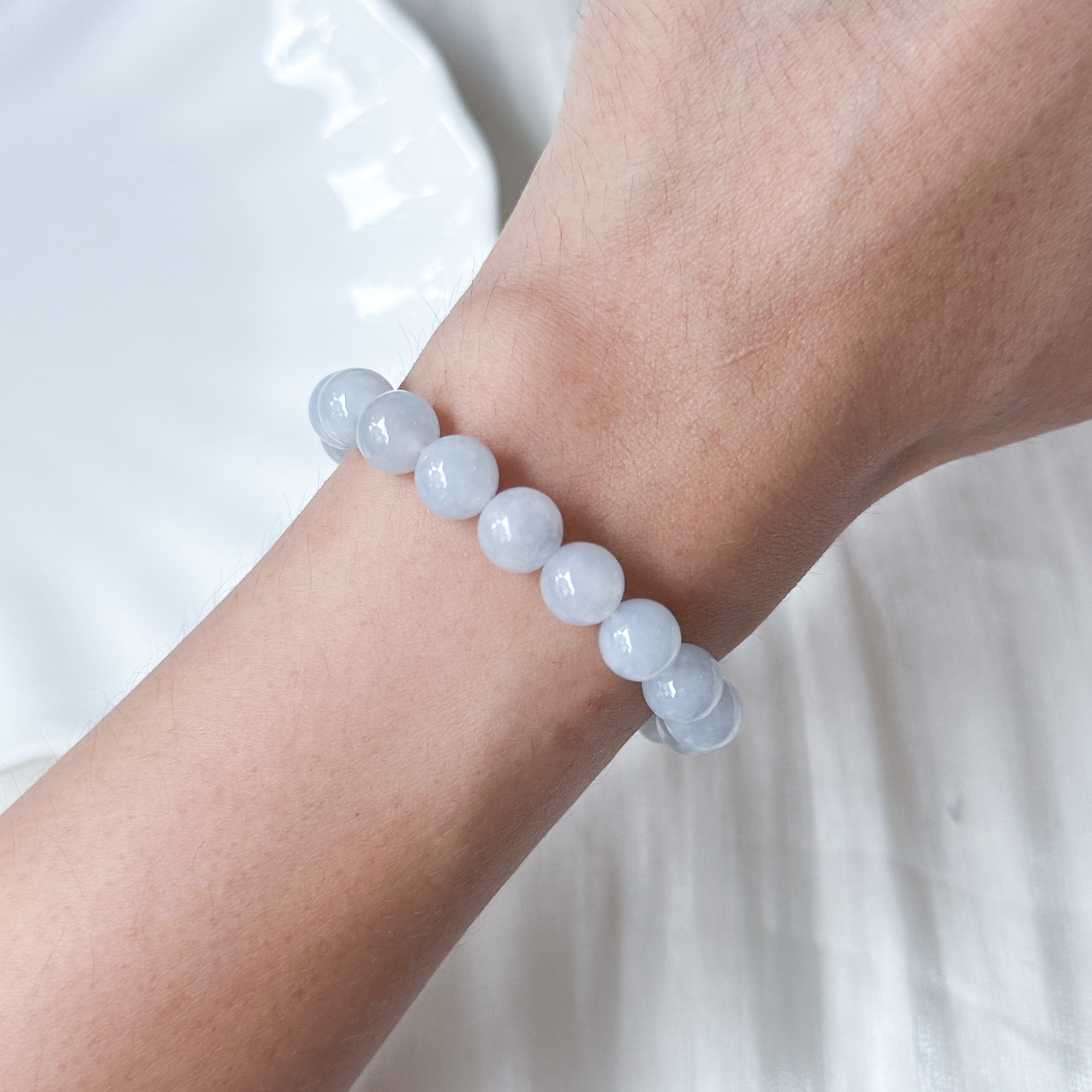 Grade A Lavender Jade 8mm Bracelet