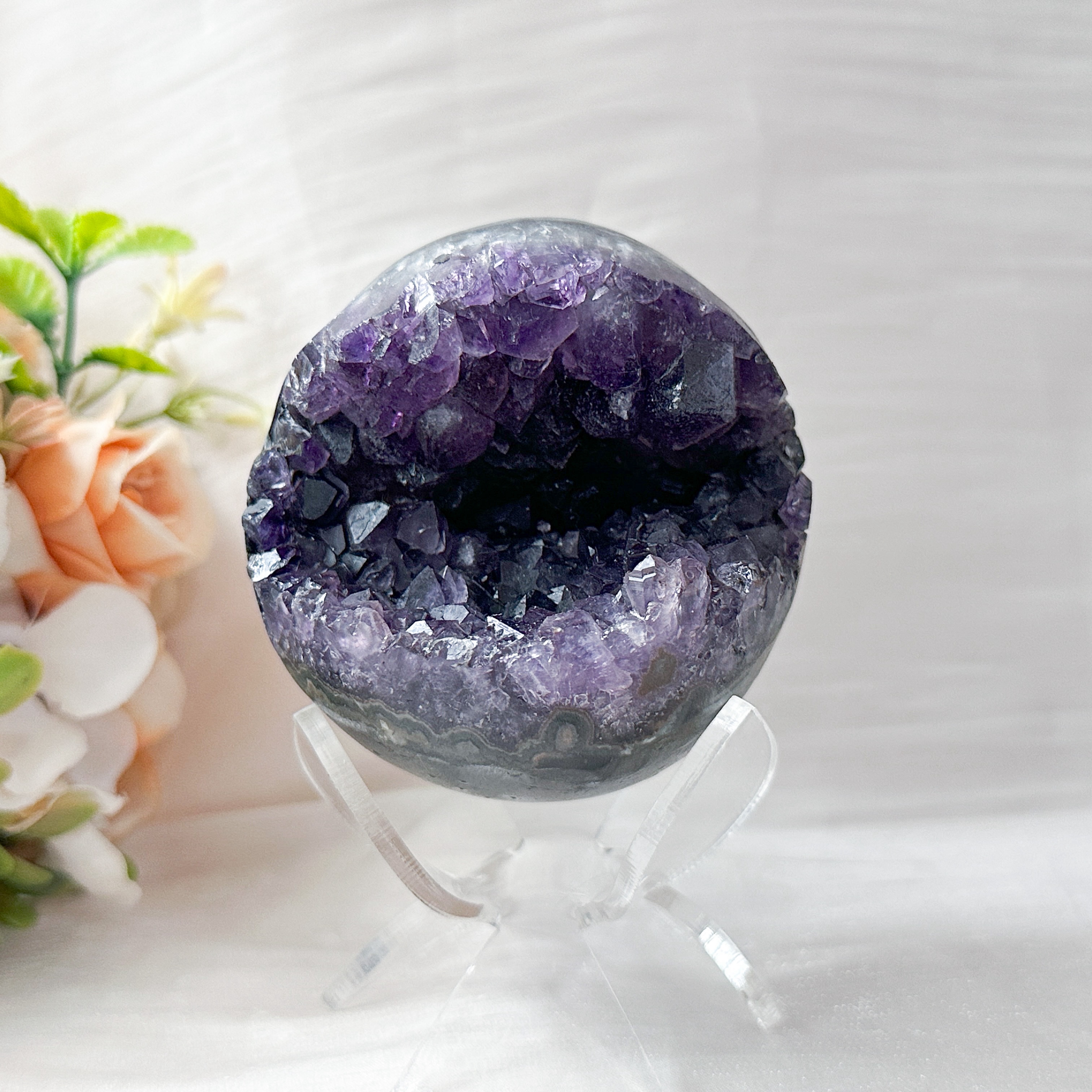 Amethyst Raw Sphere w Sphere Stand