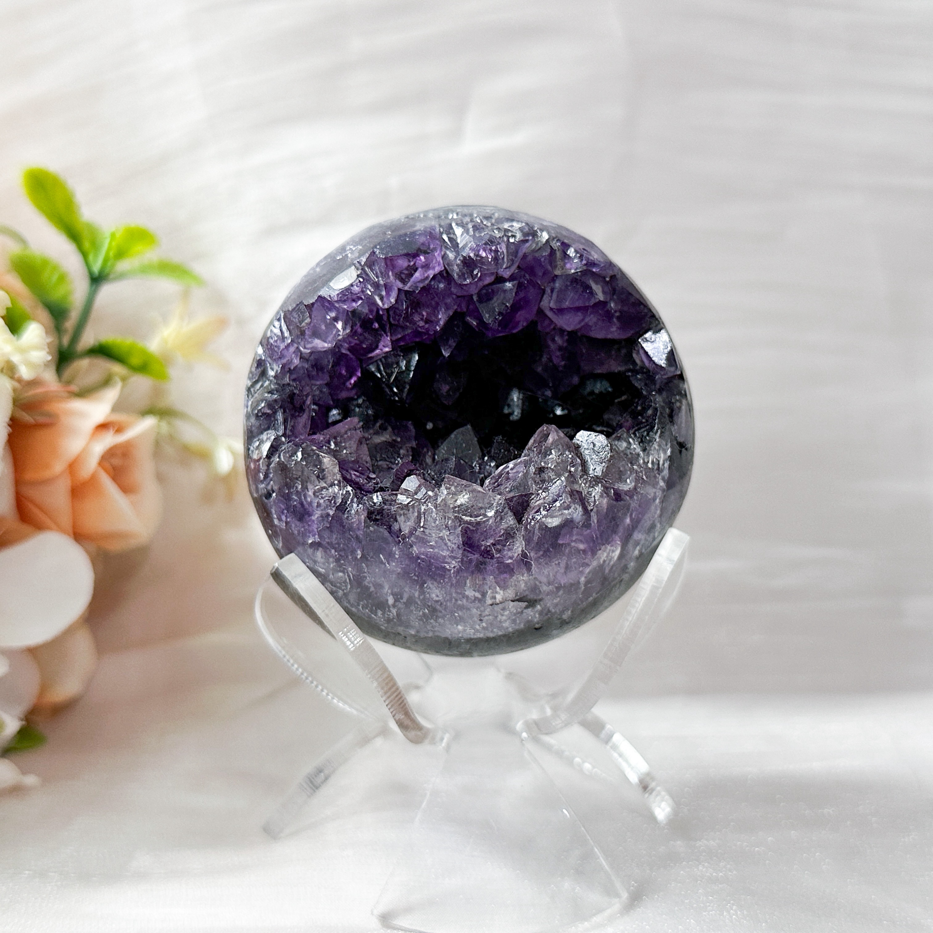 Amethyst Raw Sphere w Sphere Stand