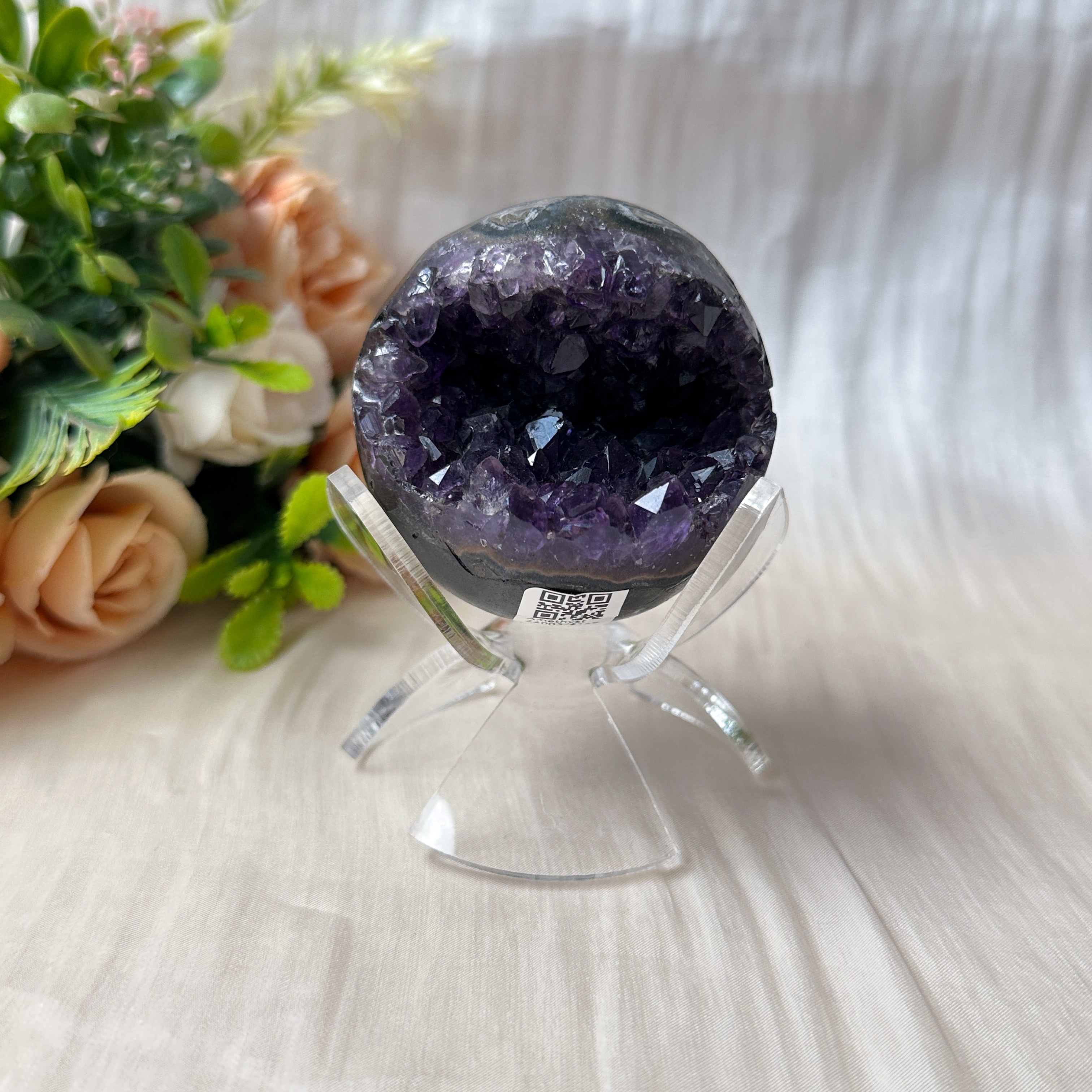 Amethyst Raw Sphere w Sphere Stand