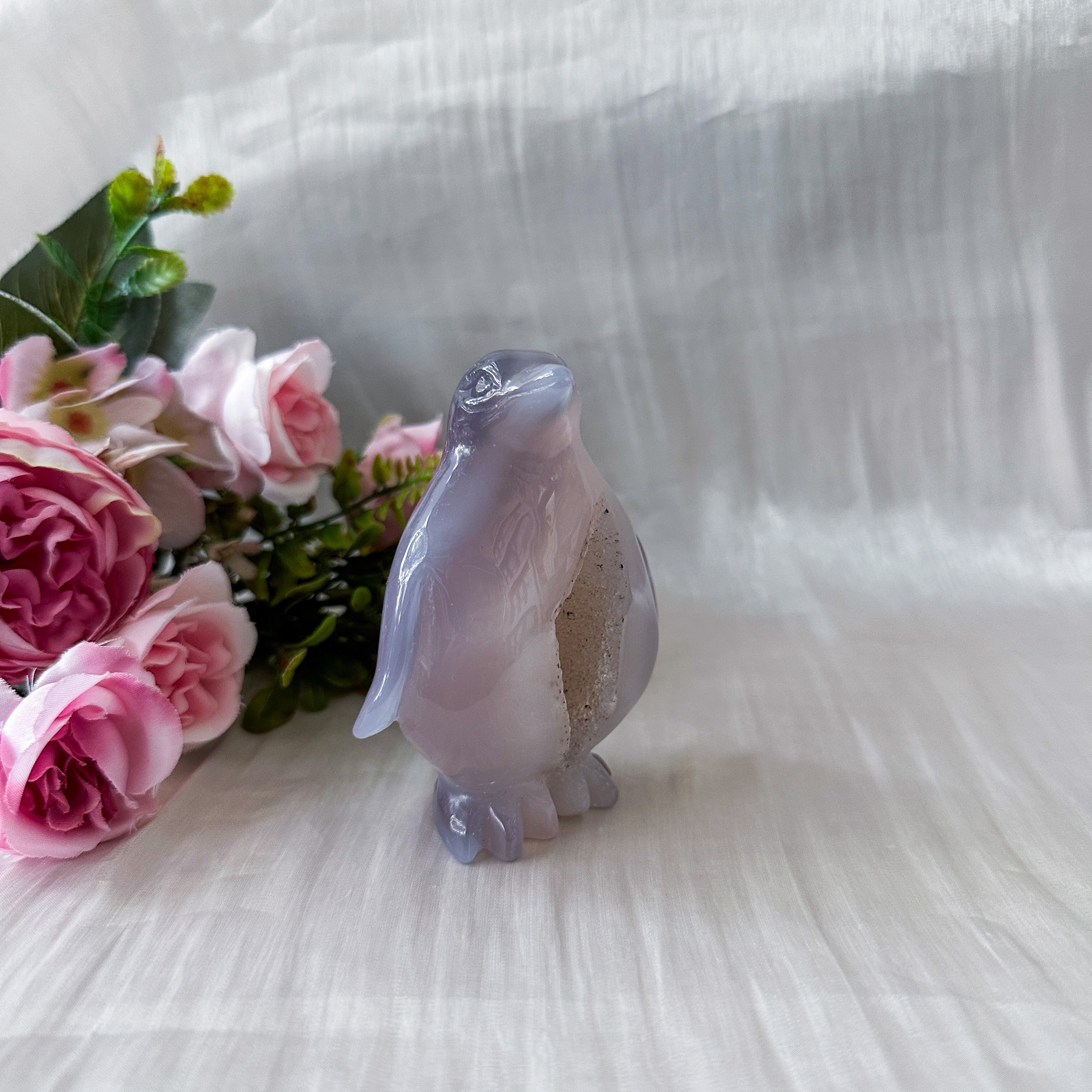 Druzy Agate Penguin (76.5mm)