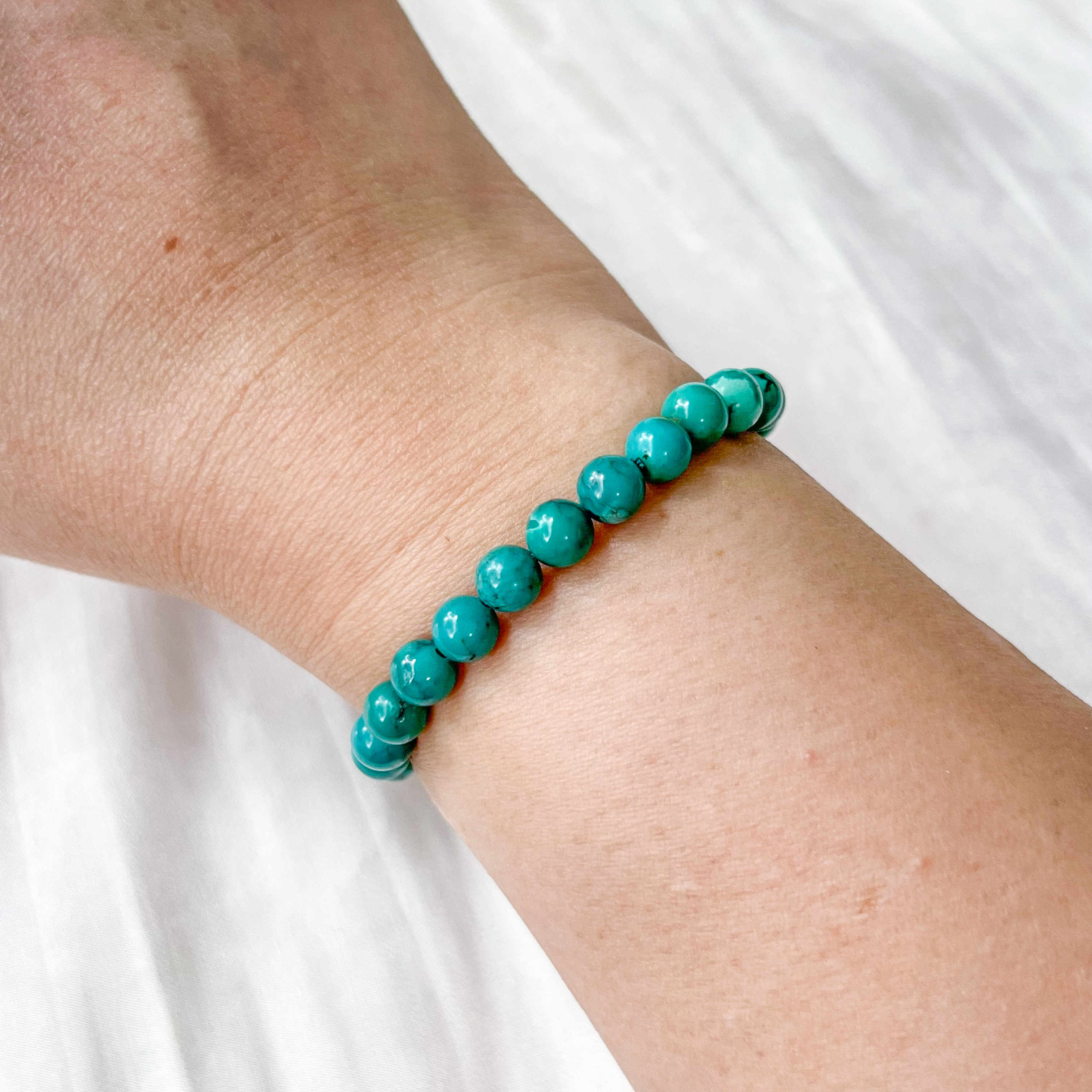 Turquoise 6mm Round Bracelet