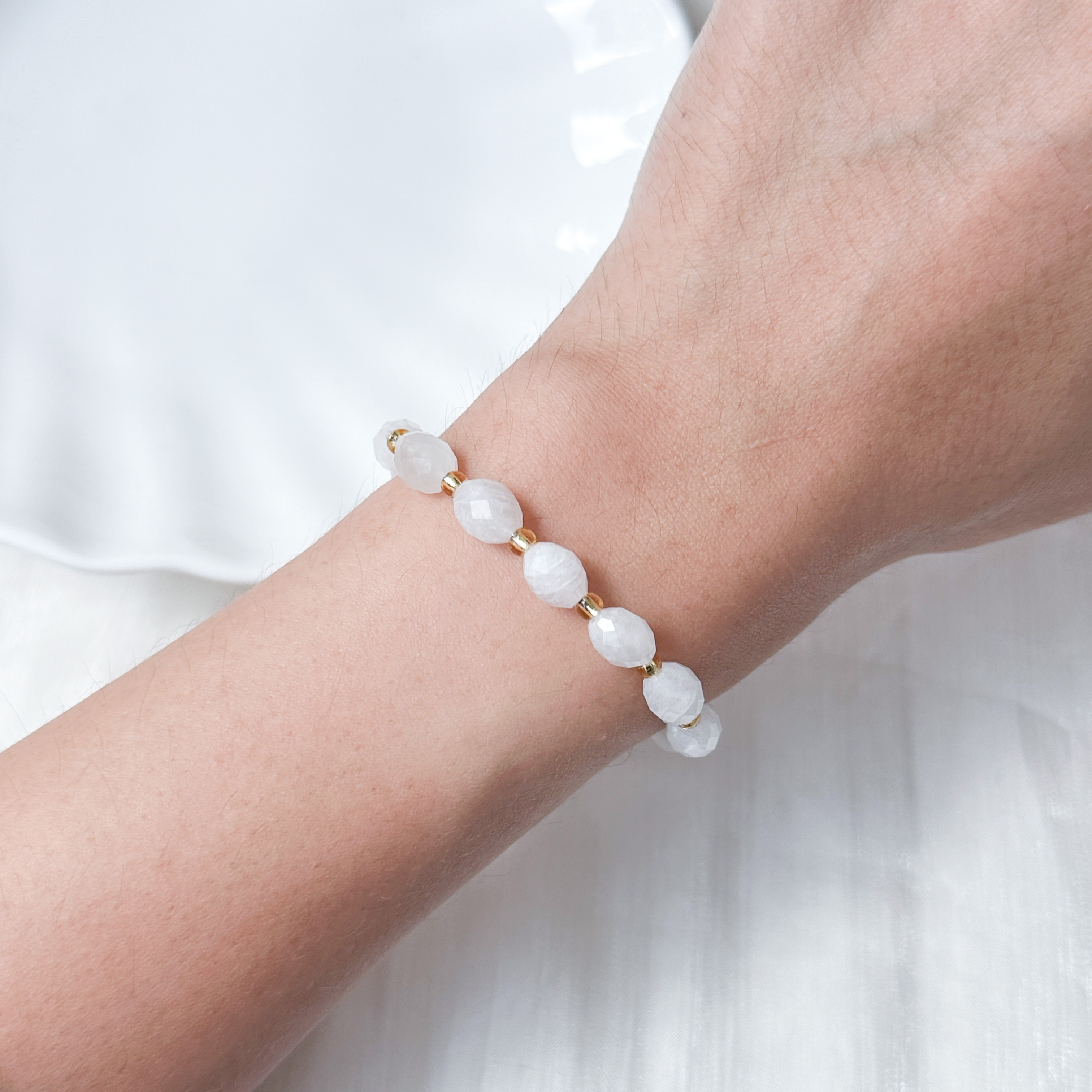 Moonstone Olive Cut Bracelet