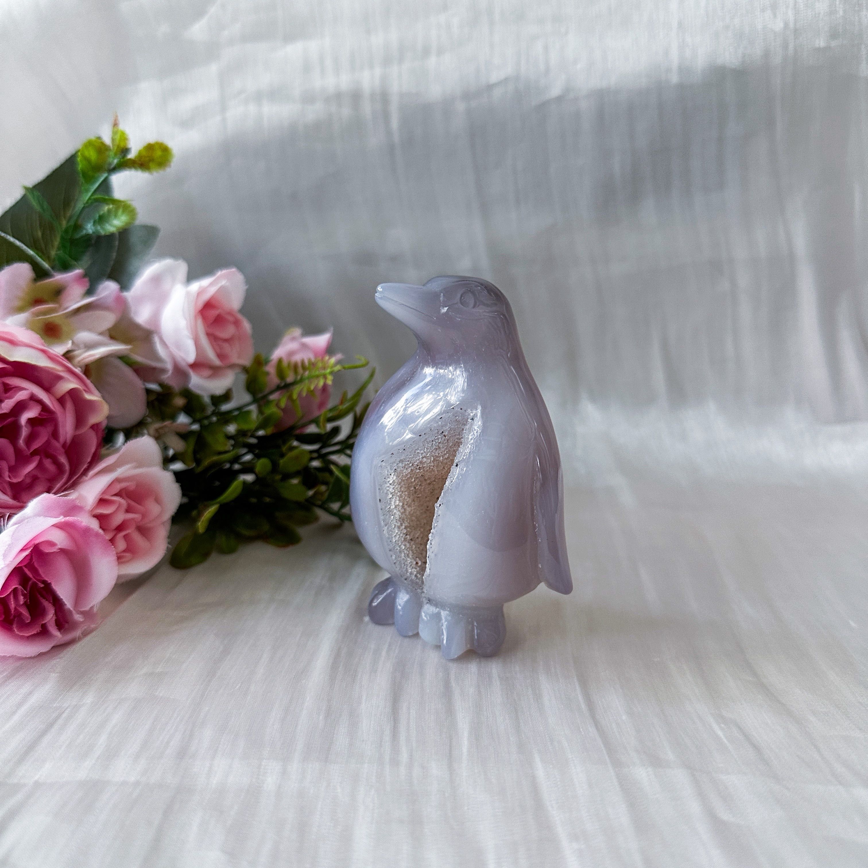 Druzy Agate Penguin (76.5mm)