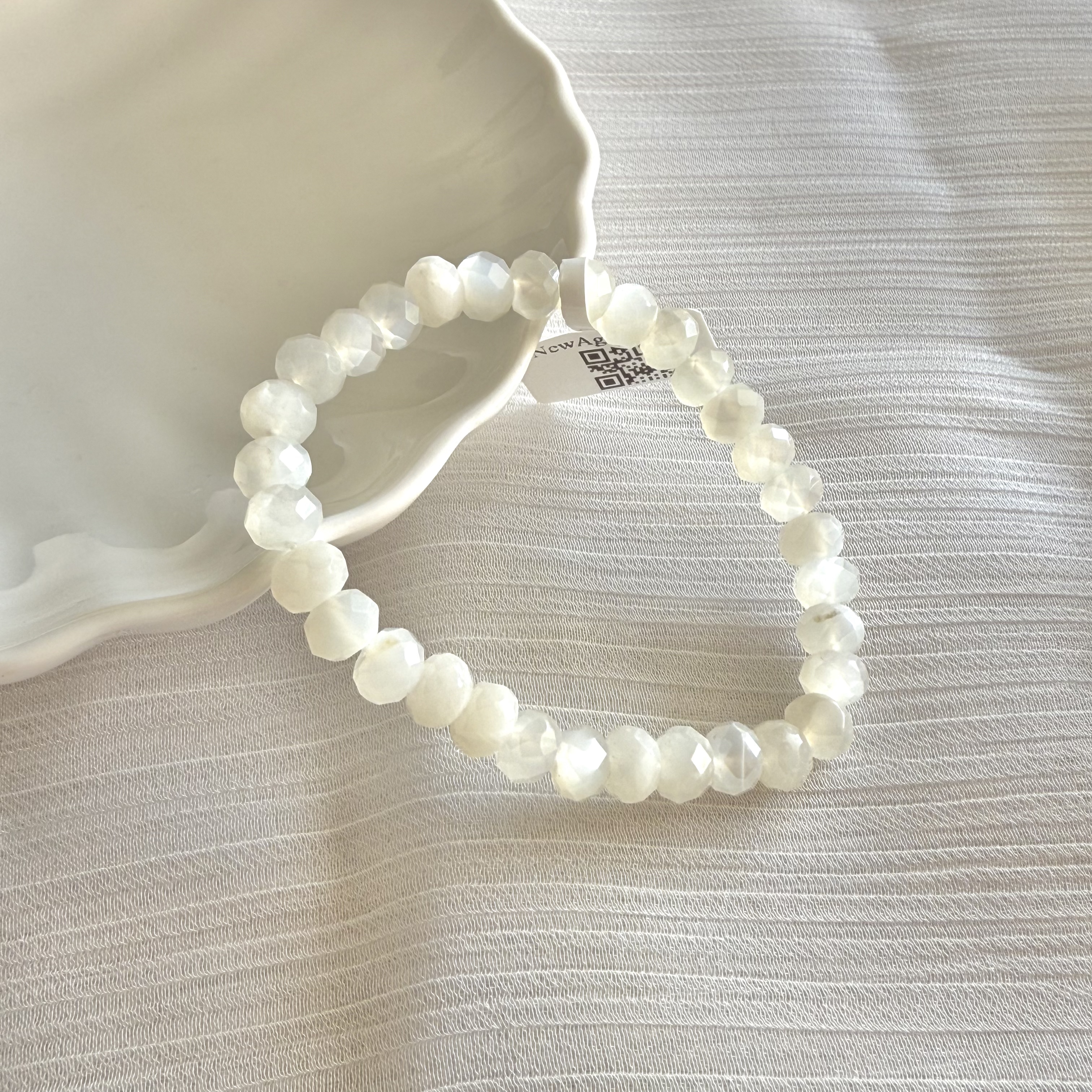 Moonstone 8mm Abacus Bracelet