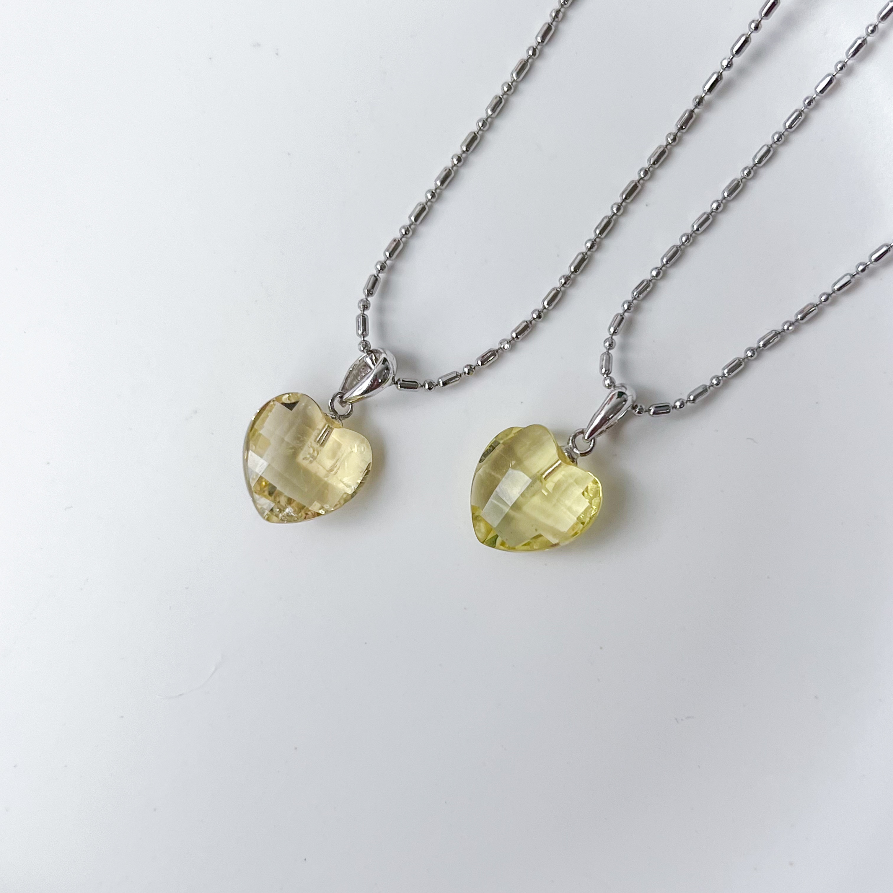 Lemon Citrine Heart Pendant