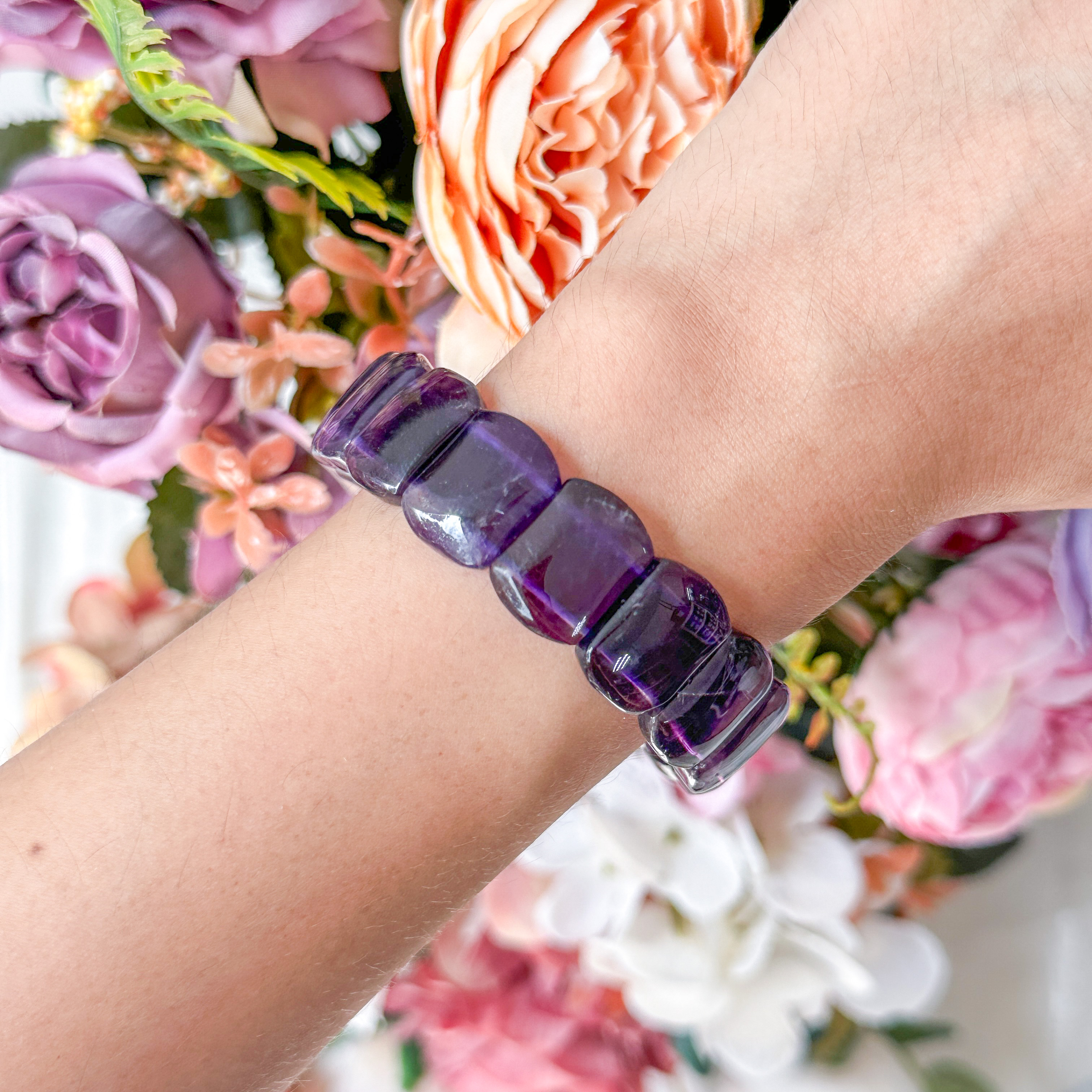 Amethyst Rect AAA Bracelet