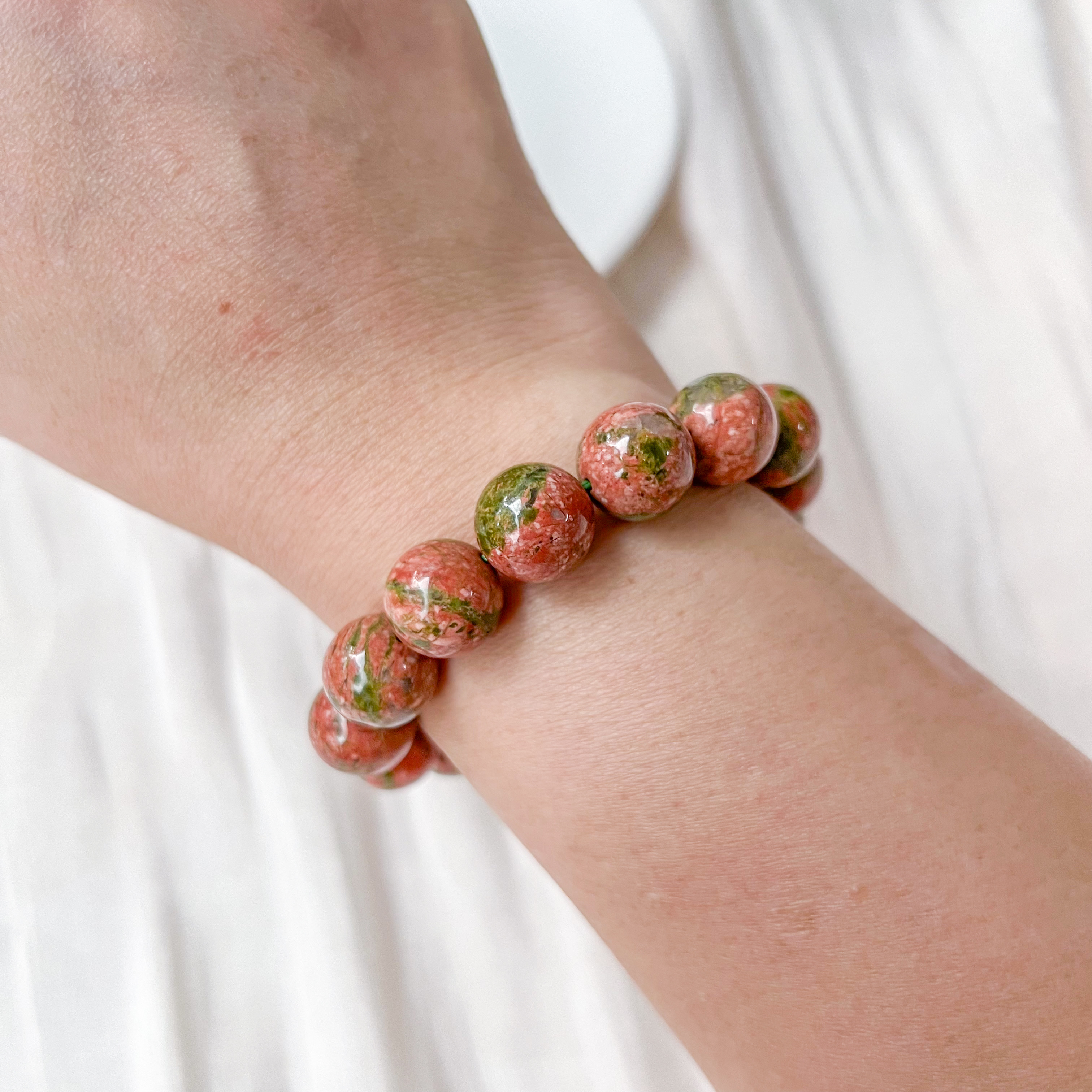 Unakite 12mm Bracelet