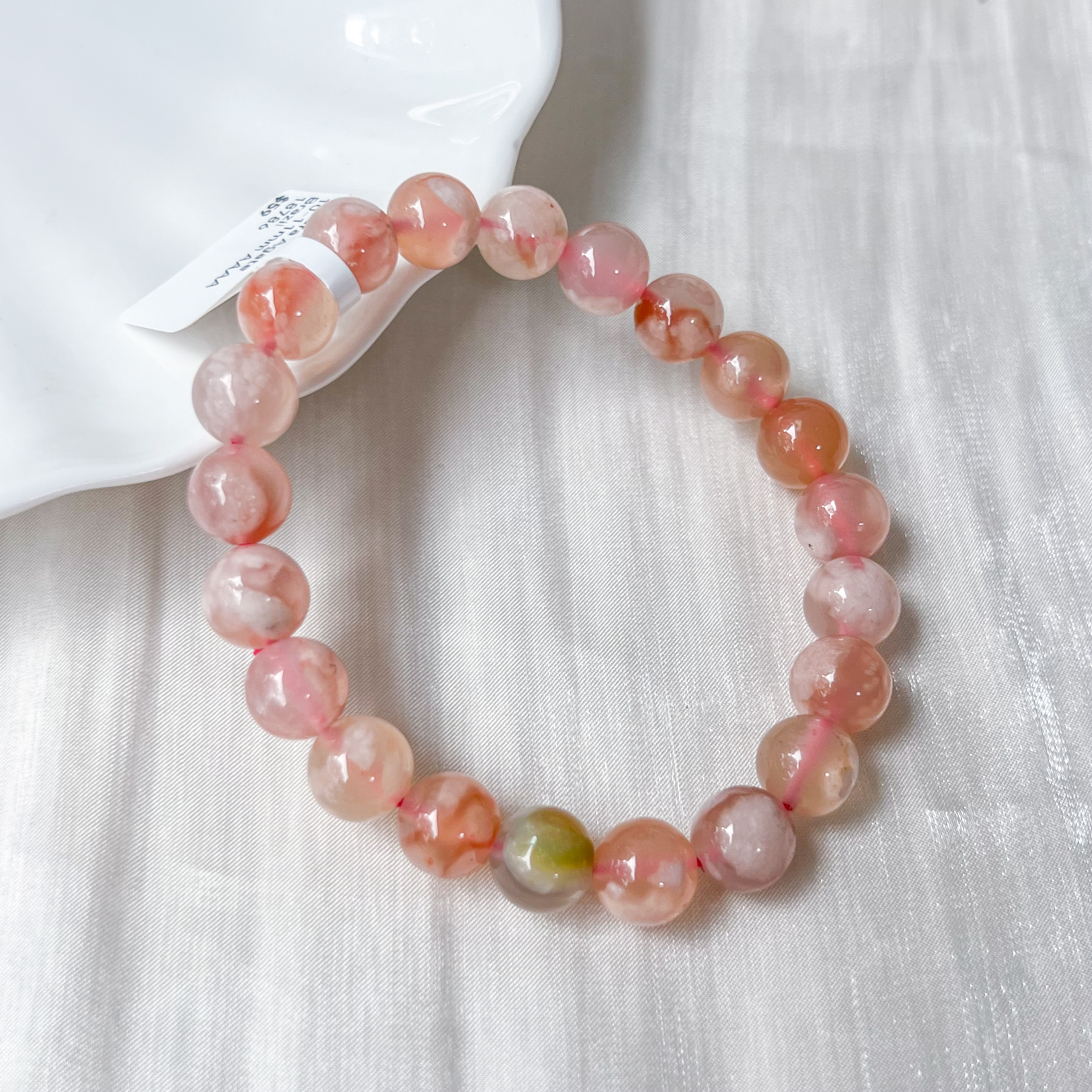 Sakura Agate 10-11mm Bracelet