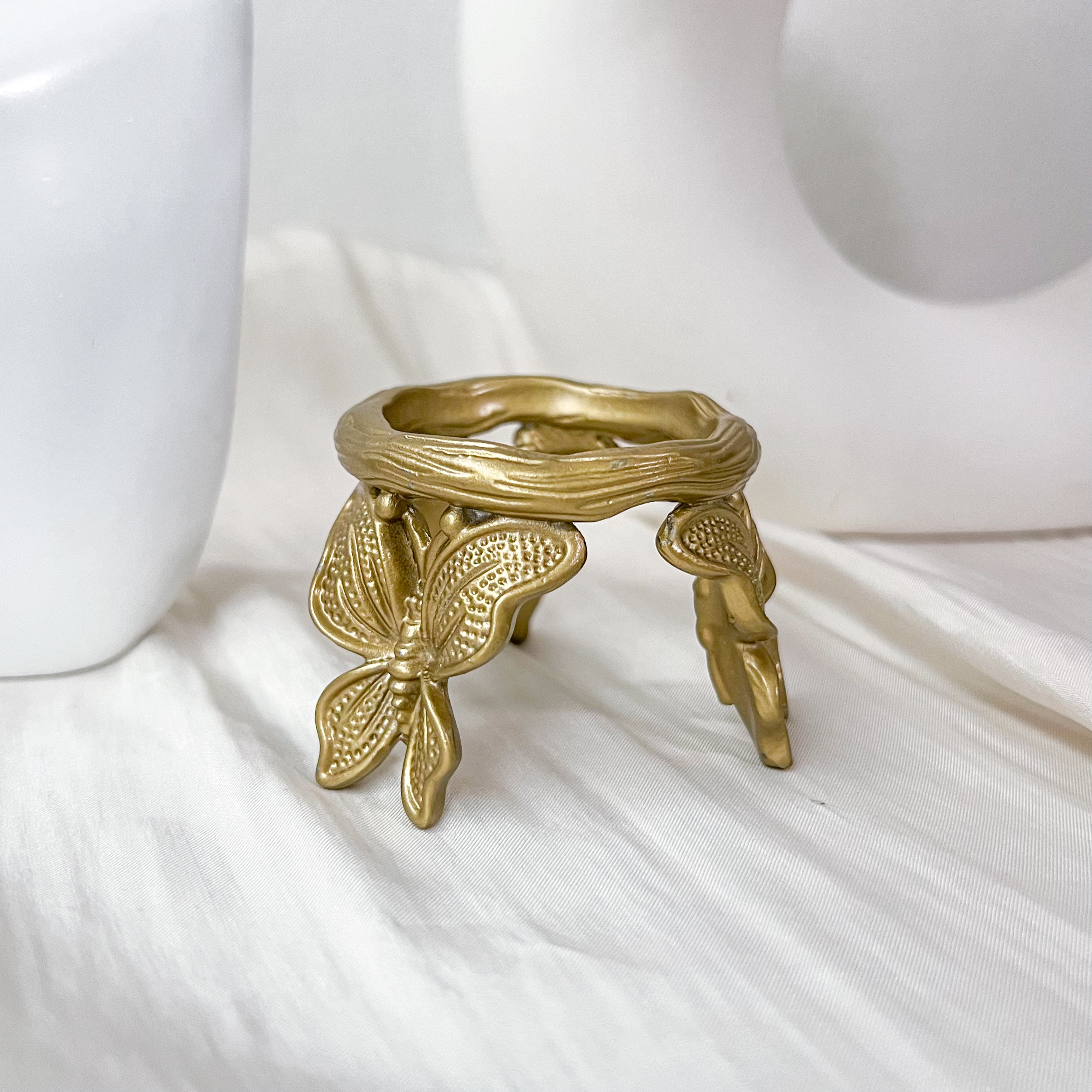 Gold Butterfly Sphere Stand